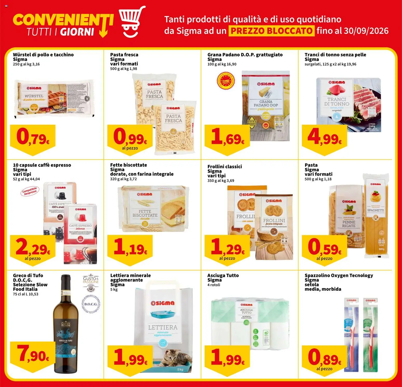 Volantino SIGMA del 27/08/2026 | Pagina: 10 | Prodotti: Tacchino, Pasta, Tonno, Farina integrale