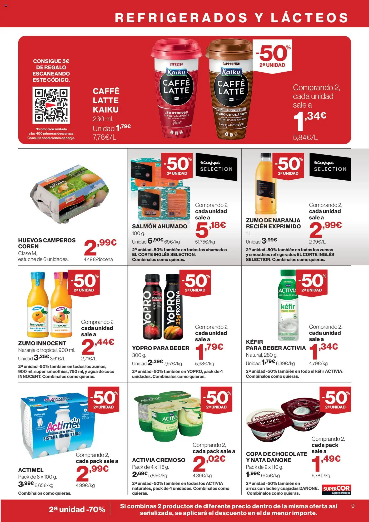 Supercor folleto │ válido desde el 18.06.2026 | Página: 9 | Productos: Leche, Huevos, Café, Φρυγανιές σικάλεως
