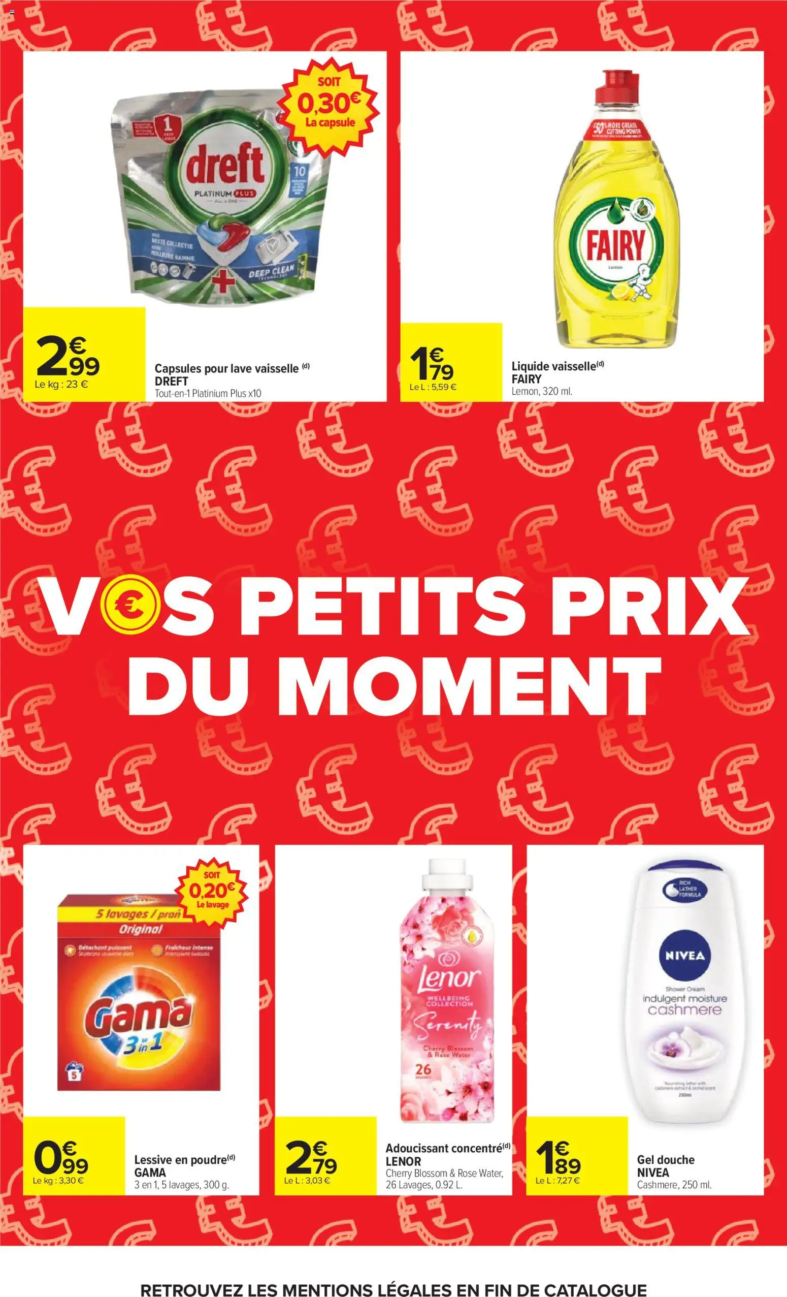 {H1} | Page: 54 | Produits: Fairy, Détachant, Douche, Lessive