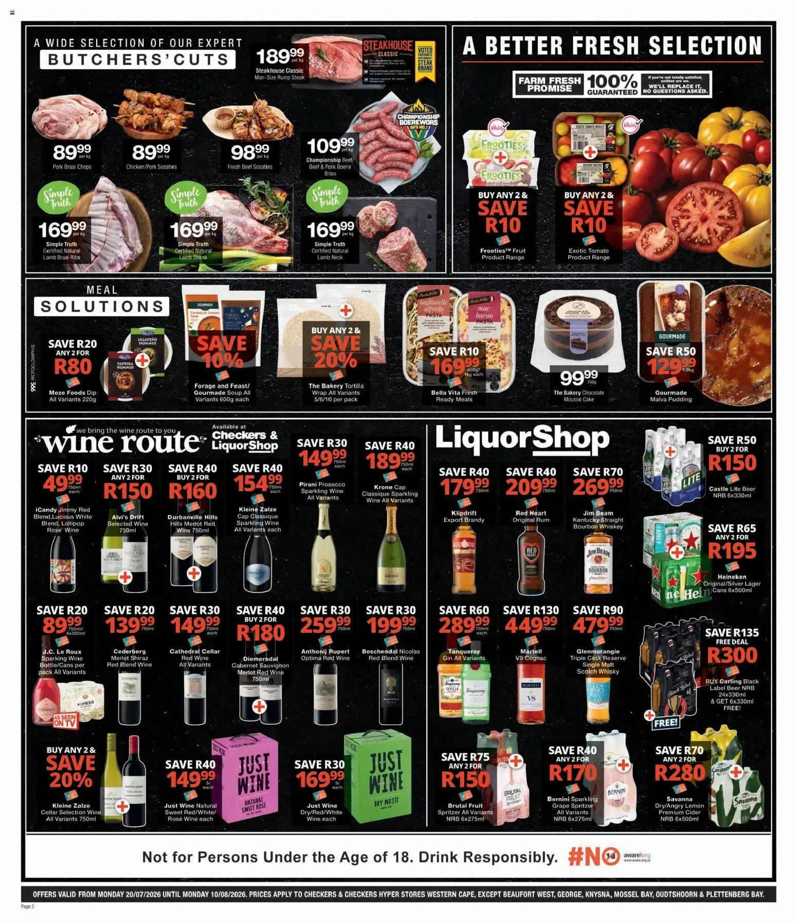 New Checkers catalogue – valid from 20/07/2026 | Page: 2 | Products: TV, Steak, Lemon, Beet
