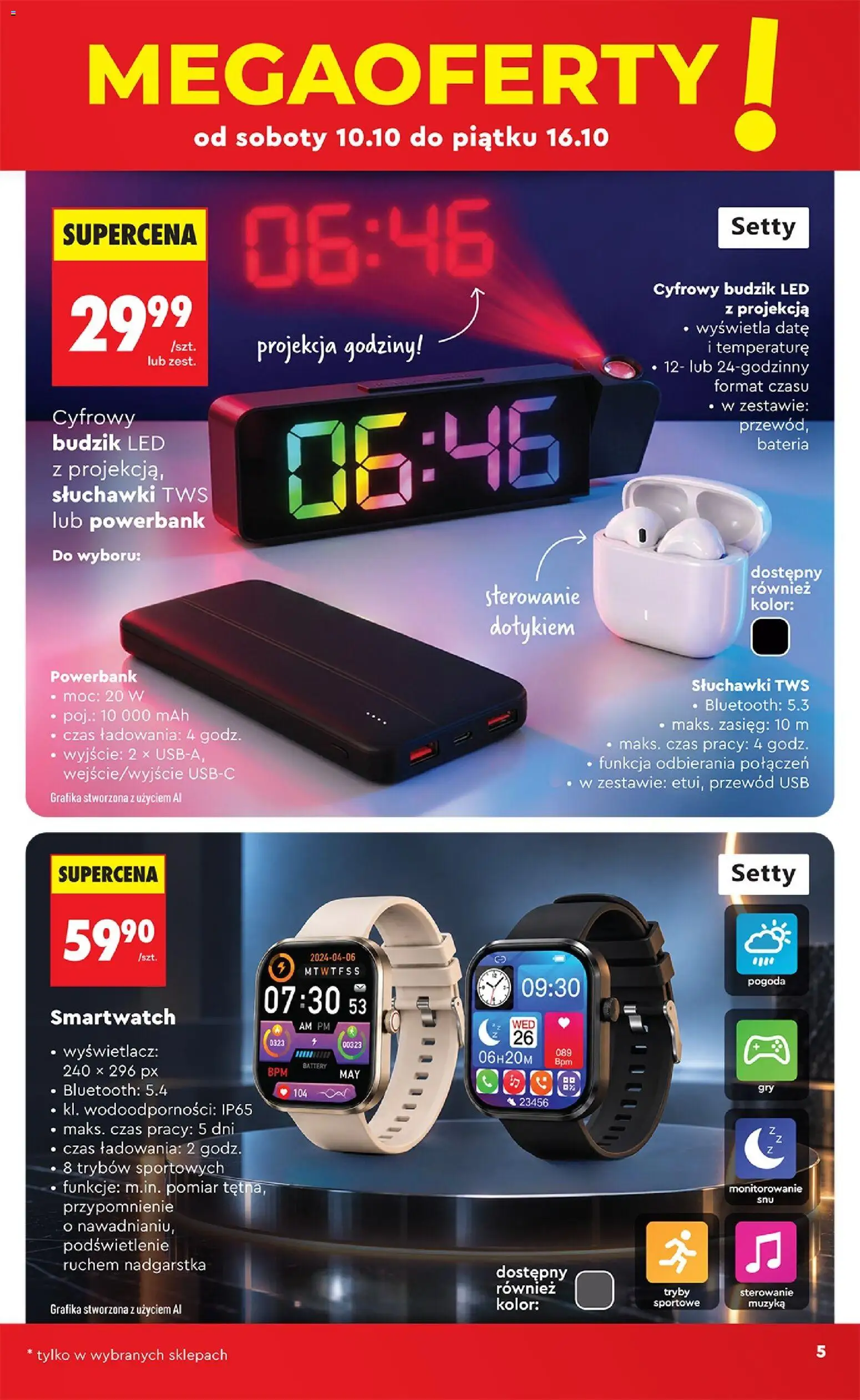 Biedronka Polsko leták - Hity i inspiracje od 10.10.2026 | Strana: 5 | Produkty: USB, LED