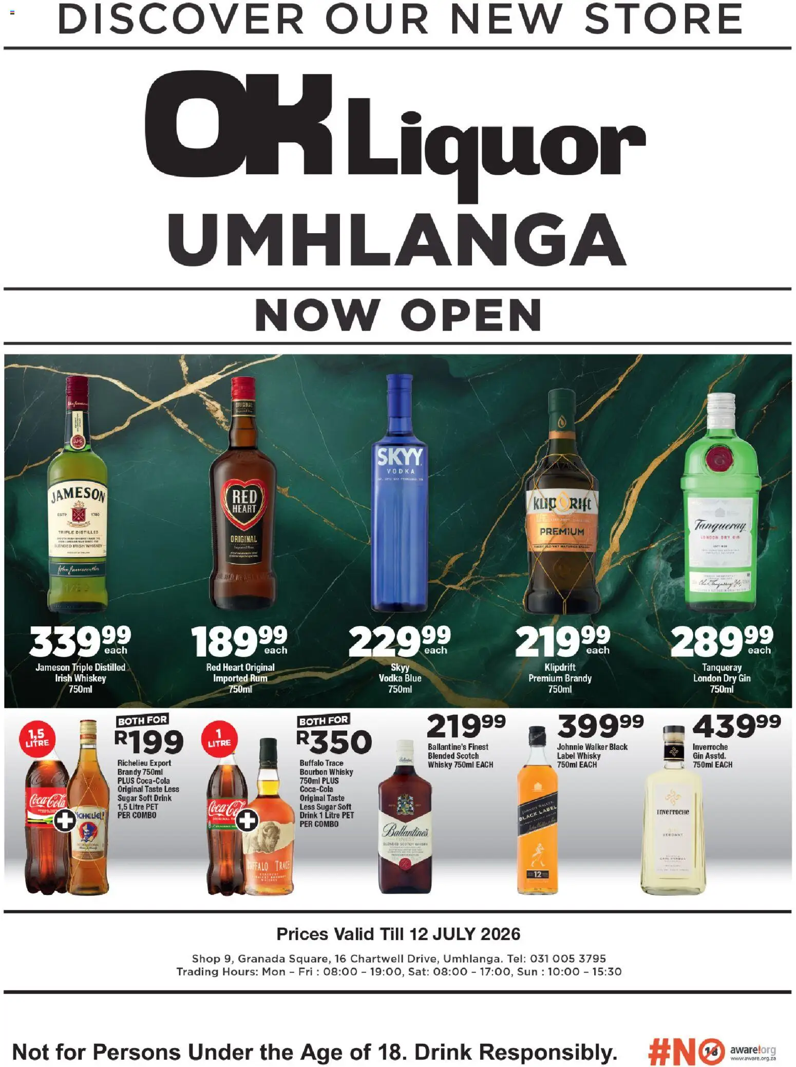 New OK Foods catalogue – valid from 02/07/2026 | Page: 1 | Products: Rum, Bourbon, Vodka, Sugar