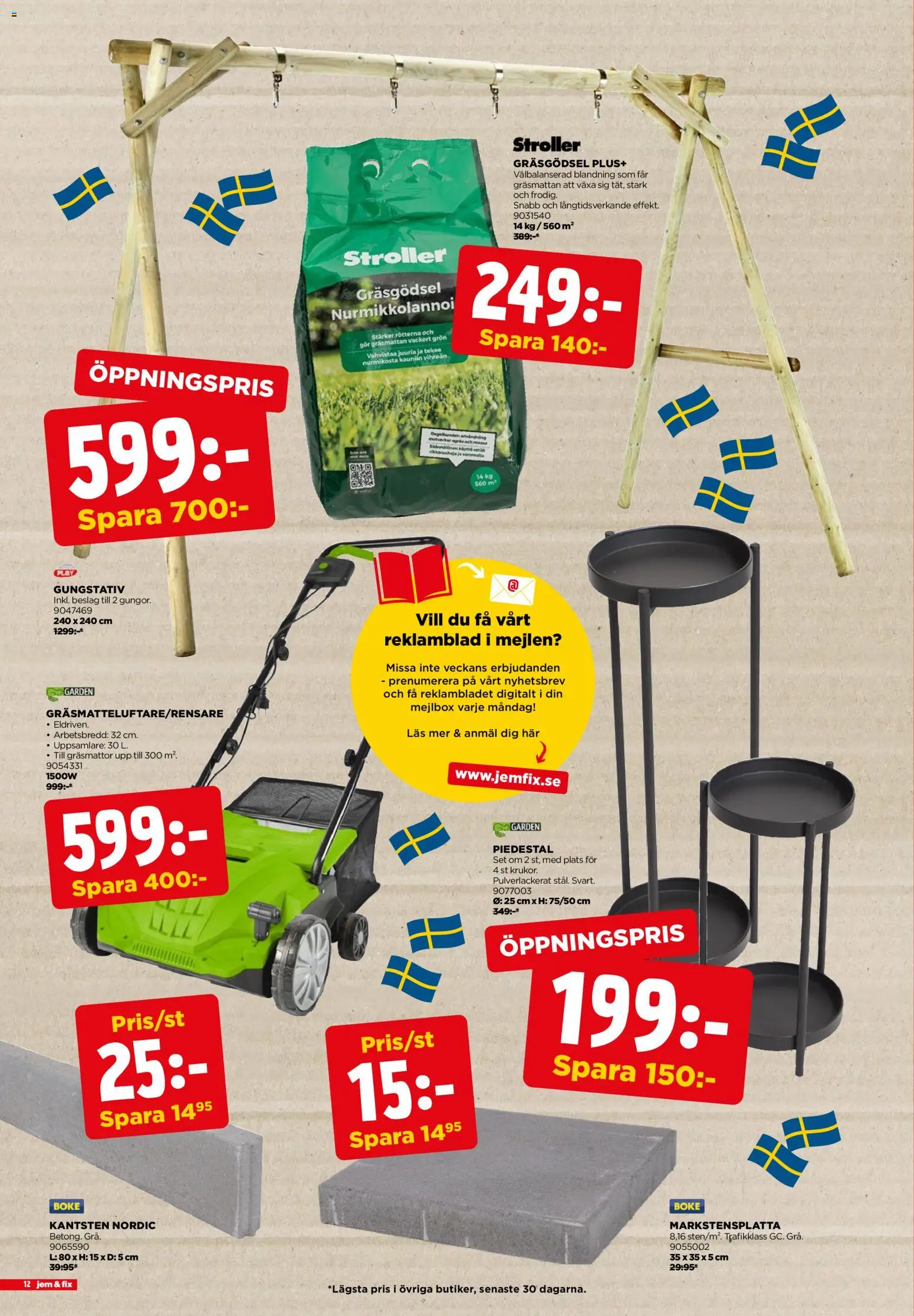 Jem & Fix reklamblad aktuell från 05.05.2026 | Sida: 12 | Produkter: Piedestal, Set