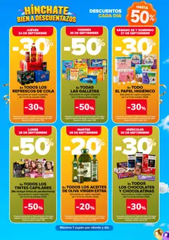 Vista previa EN TODOS LOS CHOCOLATES Y CHOCOLATINAS, Descuento en cupón canjeable del 1 al 12 de octubre 2026. válido desde el 24/09/2026 | Página: 3 | Productos: Oreo, Chocolatinas, Papel higienico, Galletas