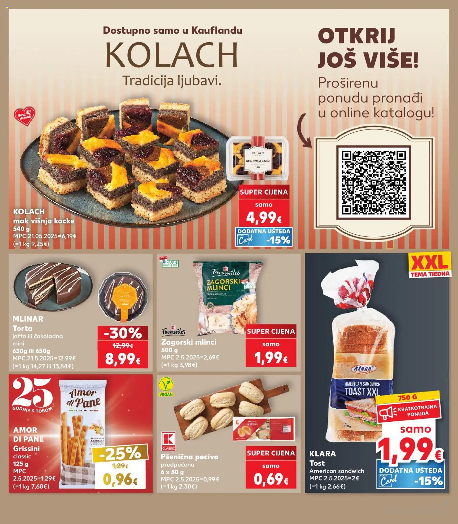 Kaufland HR akciós ujság - amely érvényes a következő dátumtól: 06.05.2026 | Oldal: 7 | Termékek: Torta, Grissini, Vegán, Mák