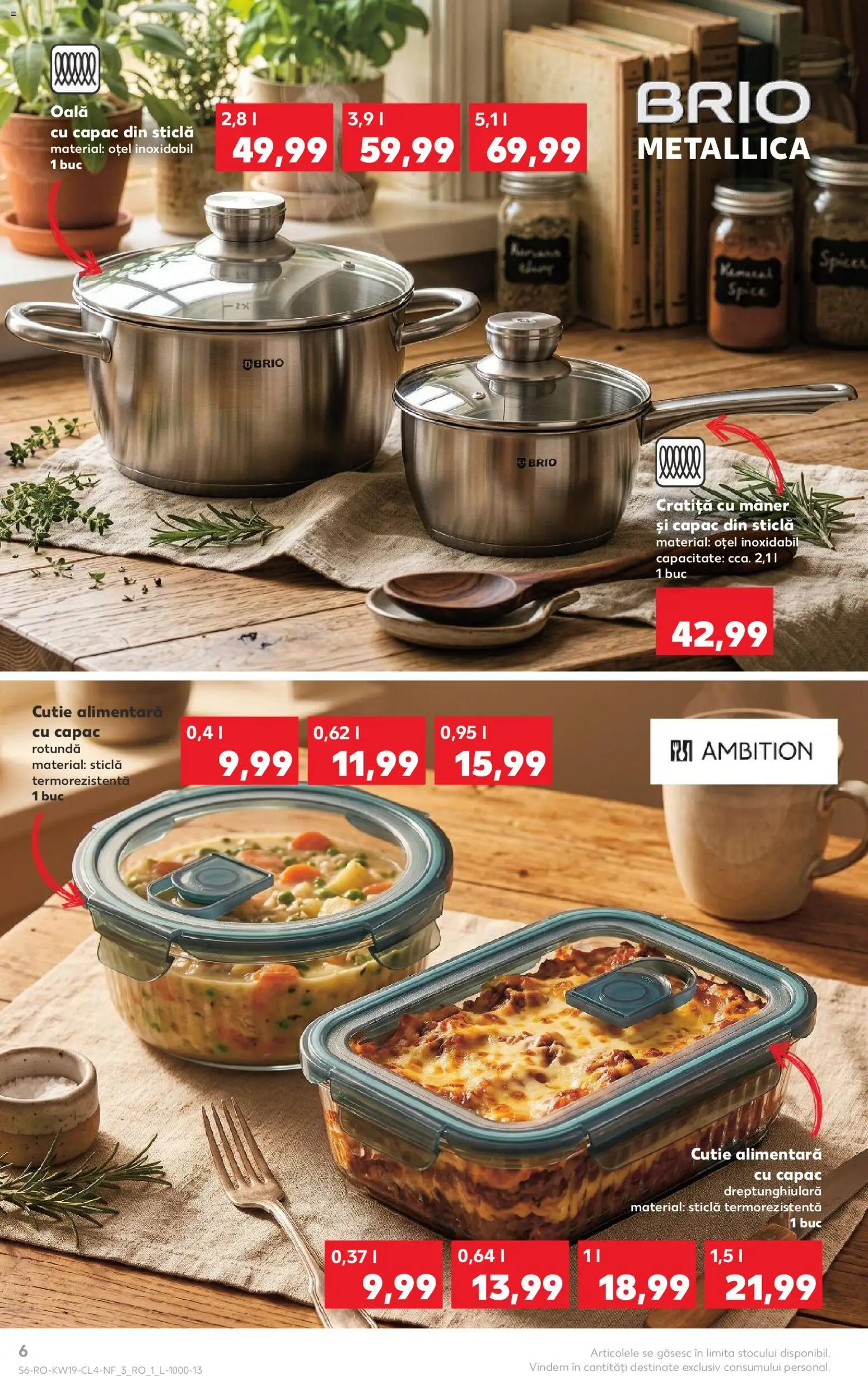 Noul catalog Kaufland – valabil de la 06.05.2026 | Pagină: 6 | Produse: Cratiță, Oală, Mâner, Cutie