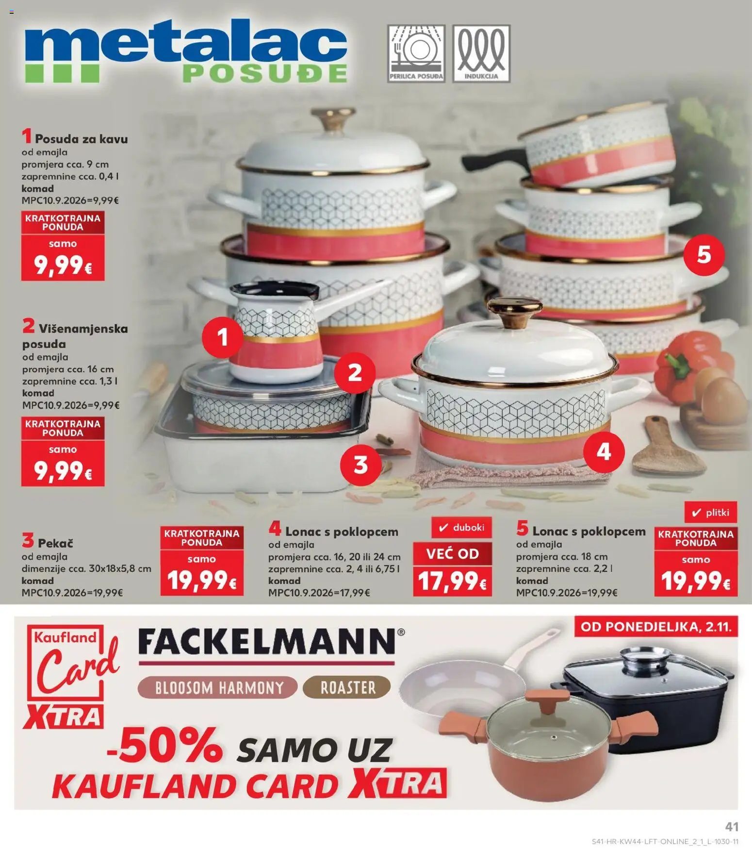 Kaufland katalog | vrijedi od 28.10.2026 | Stranica: 41 | Proizvodi: Pekac, Perilica posuđa, Posuđe, Lonac