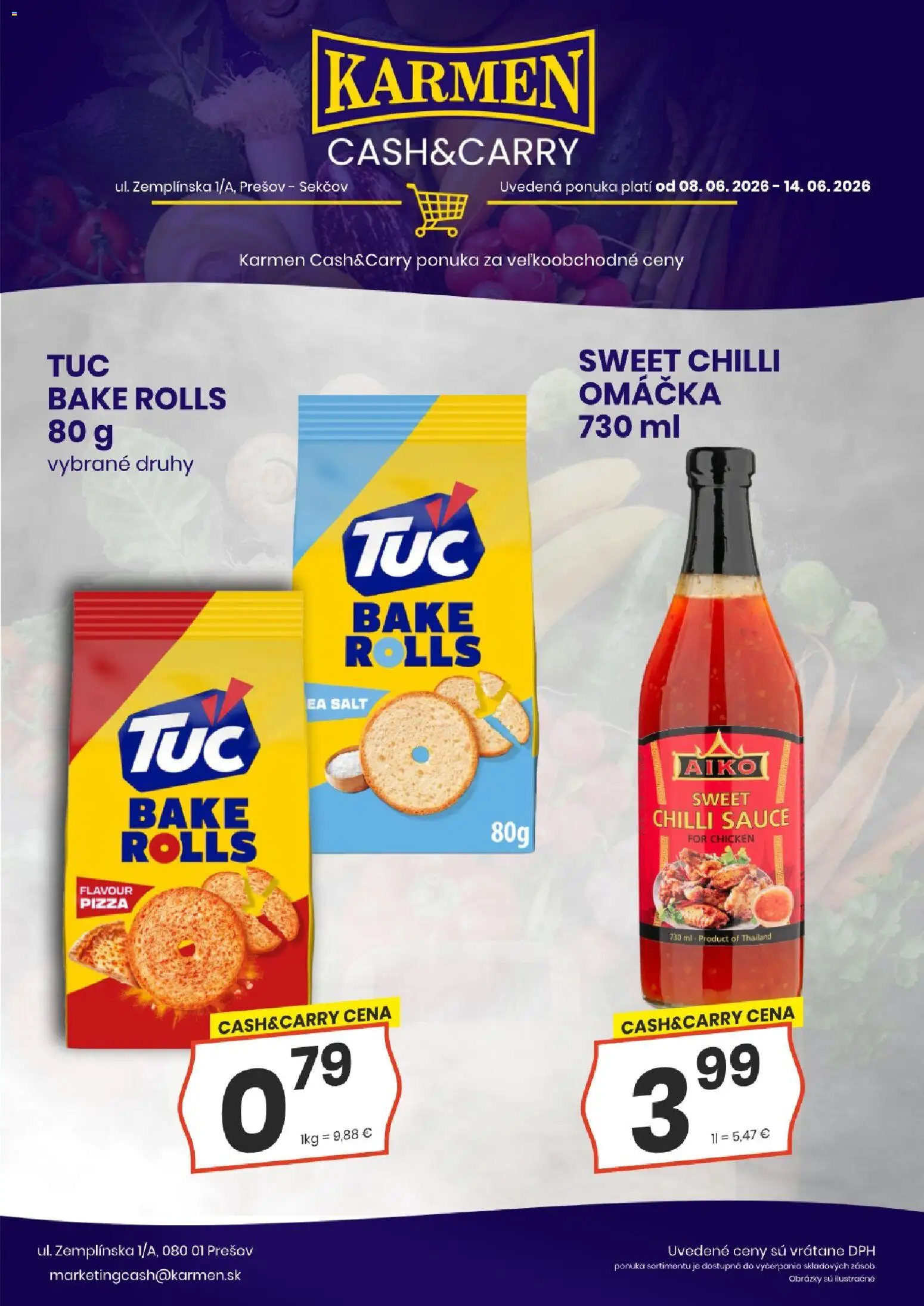 Nové KARMEN CBA akcie – leták je platný od 08.06.2026 | Strana: 7 | Produkty: Pizza, Chilli, Omáčka