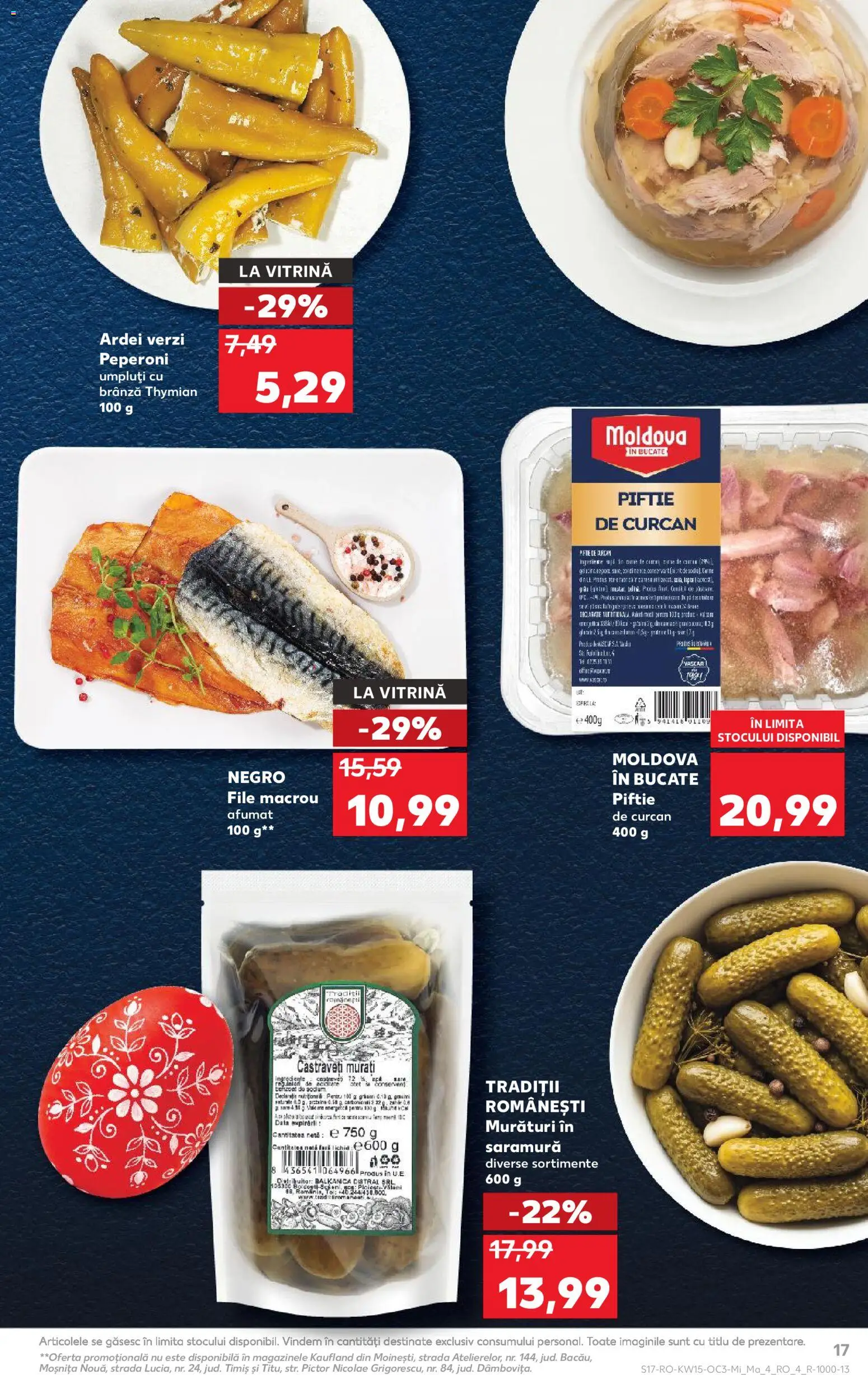 Noul catalog Kaufland – valabil de la 08.04.2026 | Pagină: 17 | Produse: Vitrină, Ardei, Brânză, Castraveți