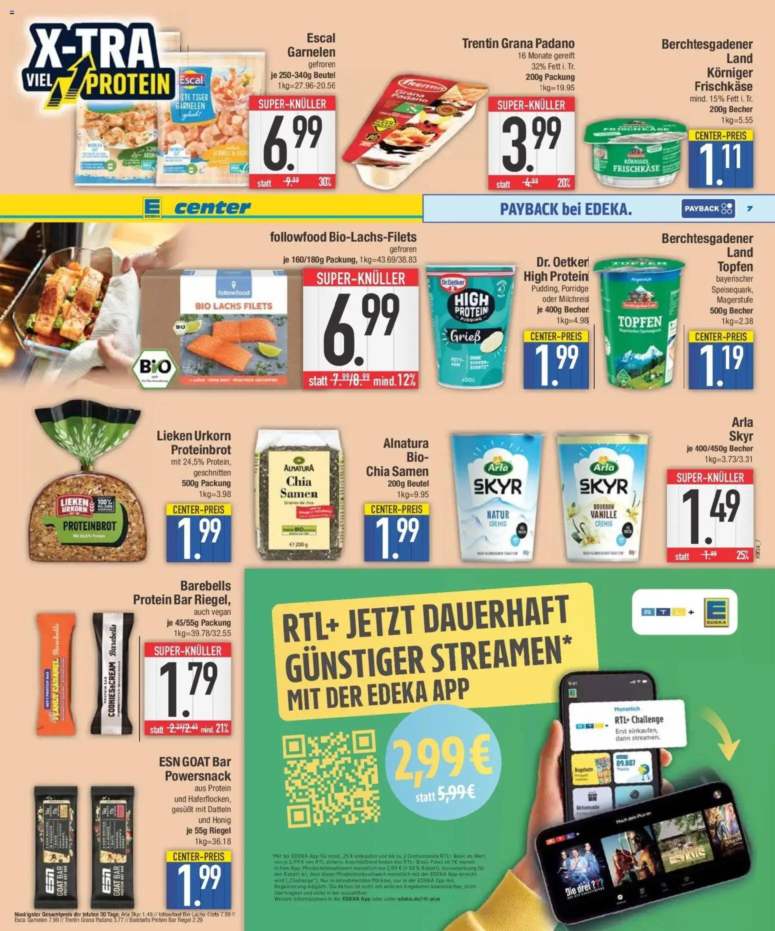 E center Prospekt Schwabmünchen (ab 17.08.2026) zum Blättern | Seite: 7 | Produkte: Grieß, Pudding, Vanille, Lachs