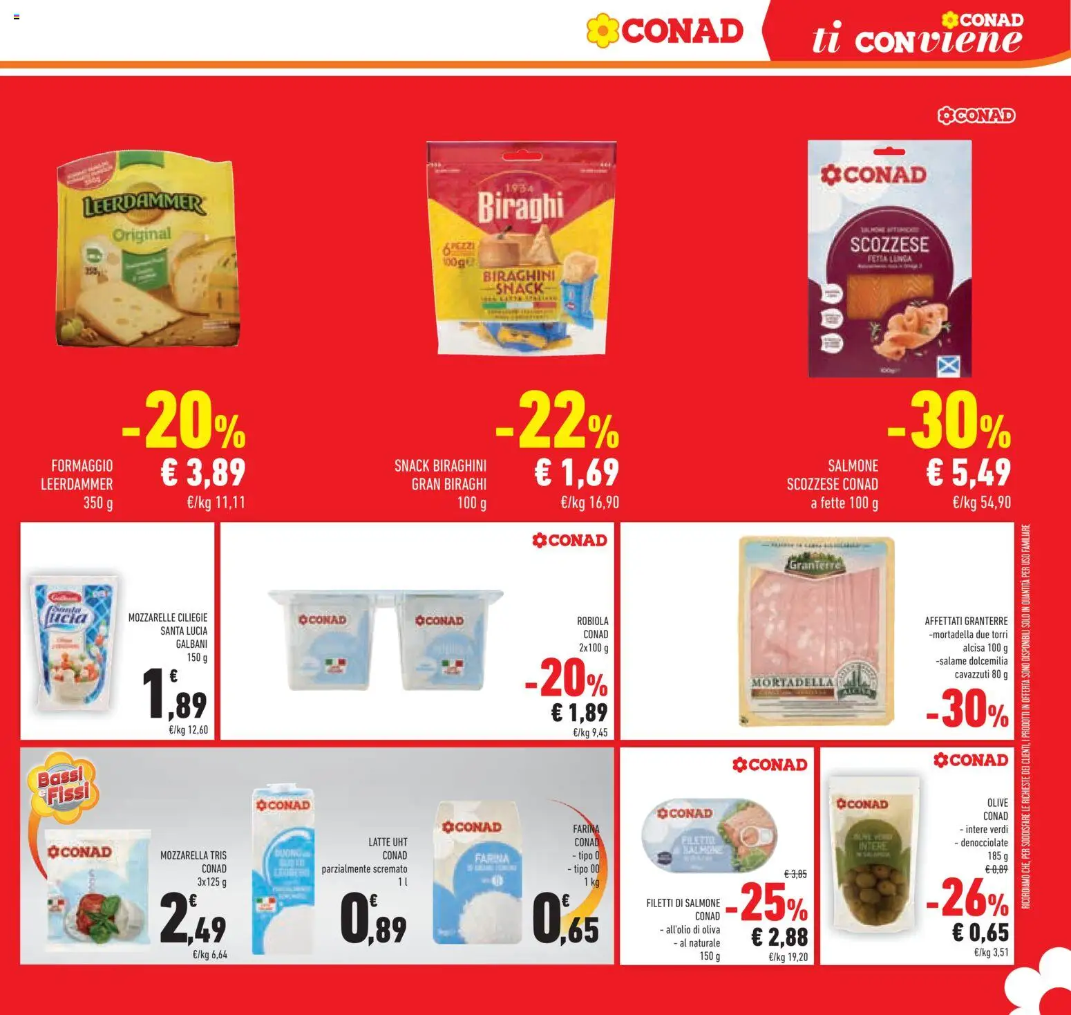 Volantino Conad del 17.06.2026 | Pagina: 31 | Prodotti: Salmone, Farina, Mortadella, Robiola
