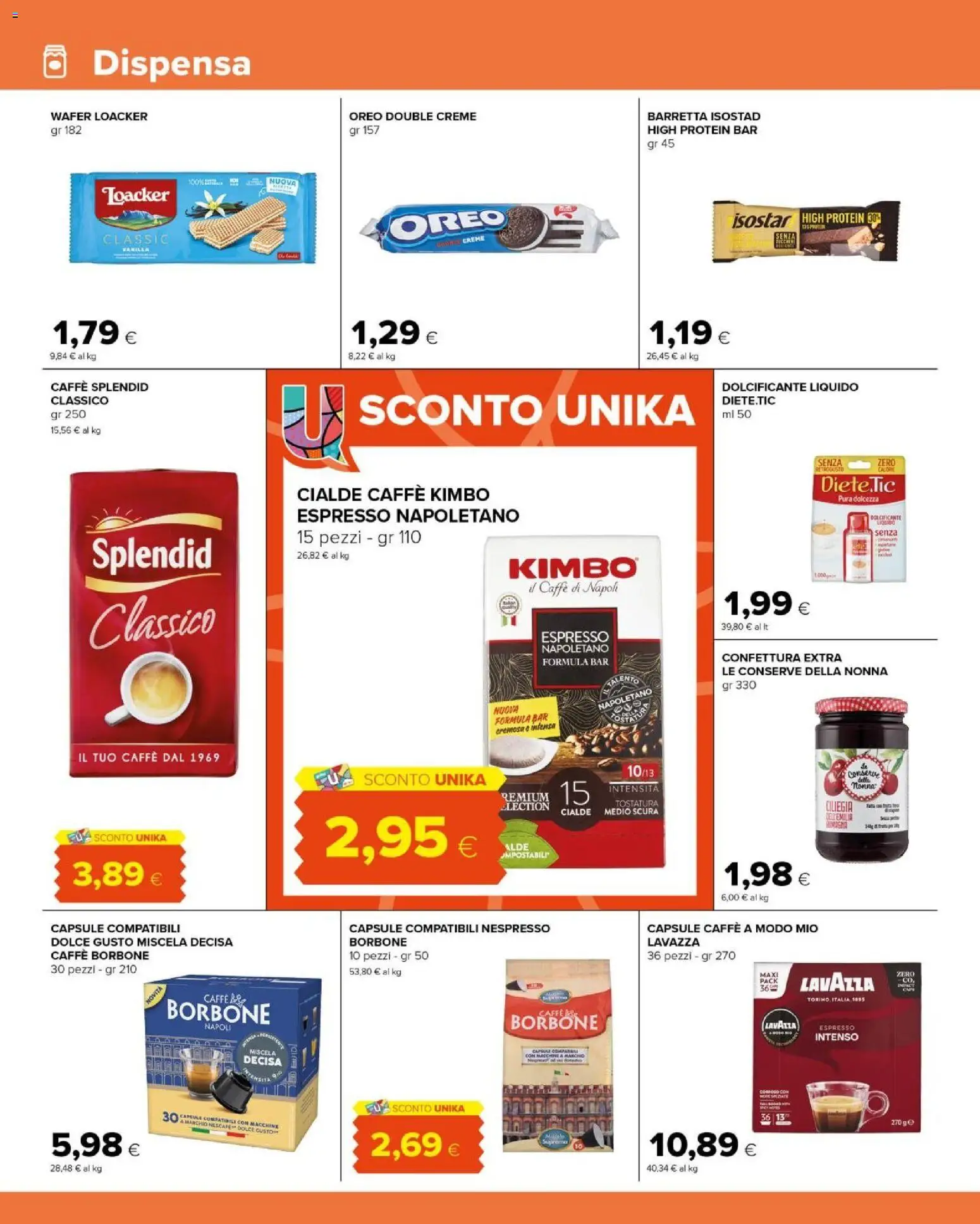 Volantino Tigre del 26/08/2026 | Pagina: 10 | Prodotti: Cialde, Conserve, Lavazza, Kimbo