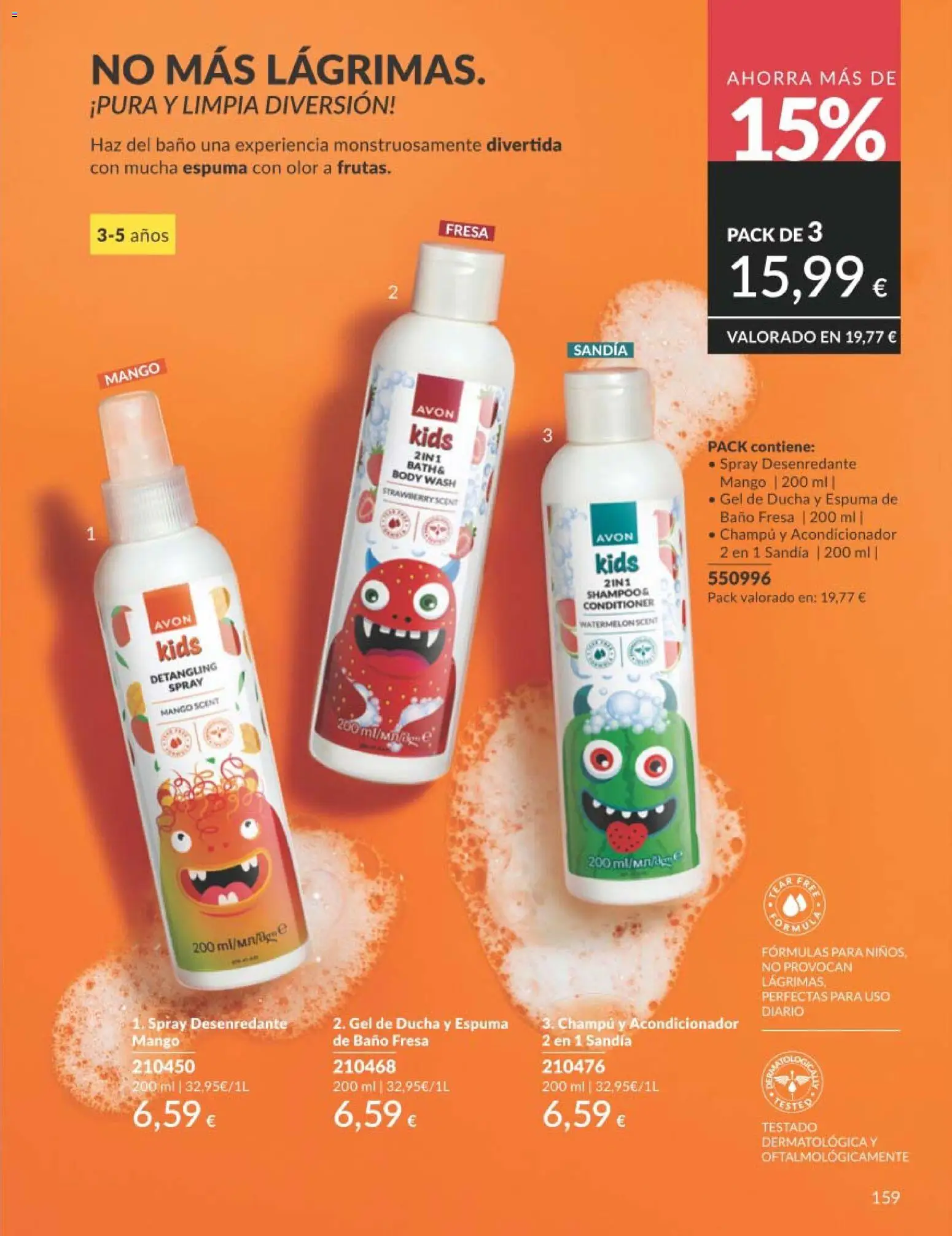 Catálogo AVON campaña 8 │ válido desde el 01/08/2026 | Página: 159 | Productos: Champú, Acondicionador, Sandía, Baño