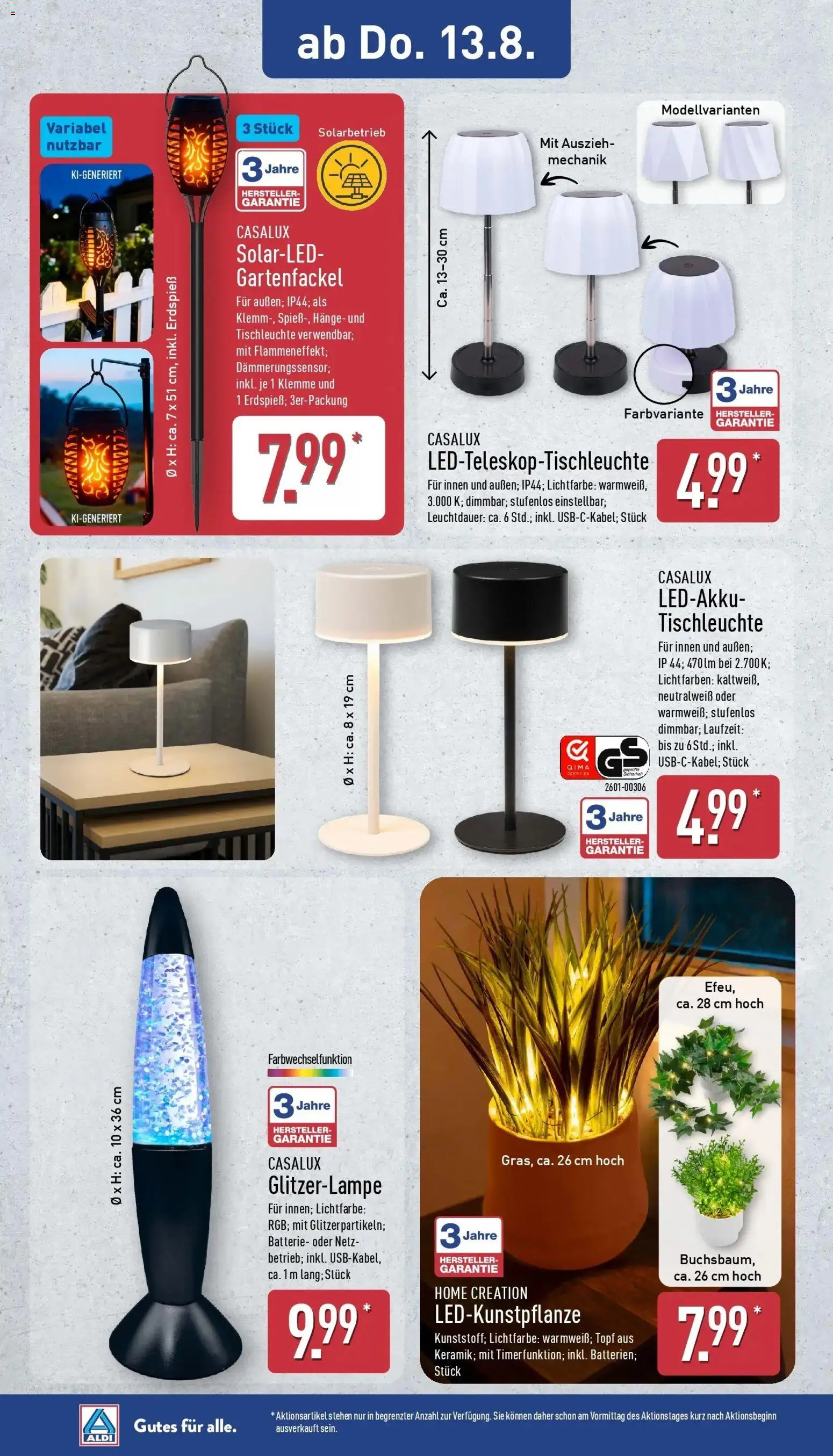 Aldi Wochenangebote (ab 10.08.2026) » Angebote Online | Seite: 26 | Produkte: Batterie, Home creation