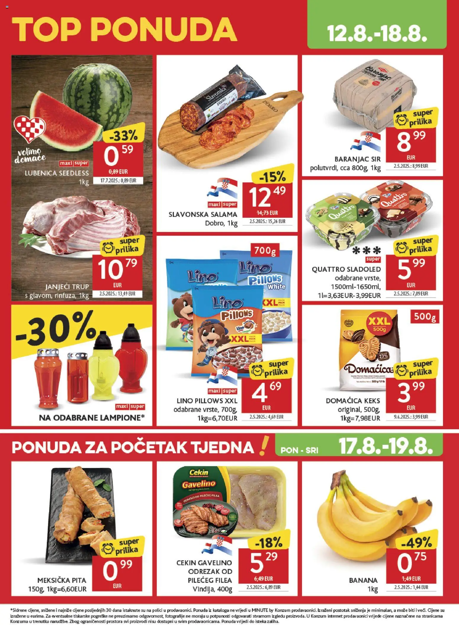 Konzum HR akciós ujság - amely érvényes a következő dátumtól: 2026.08.12. | Oldal: 37 | Termékek: Pita