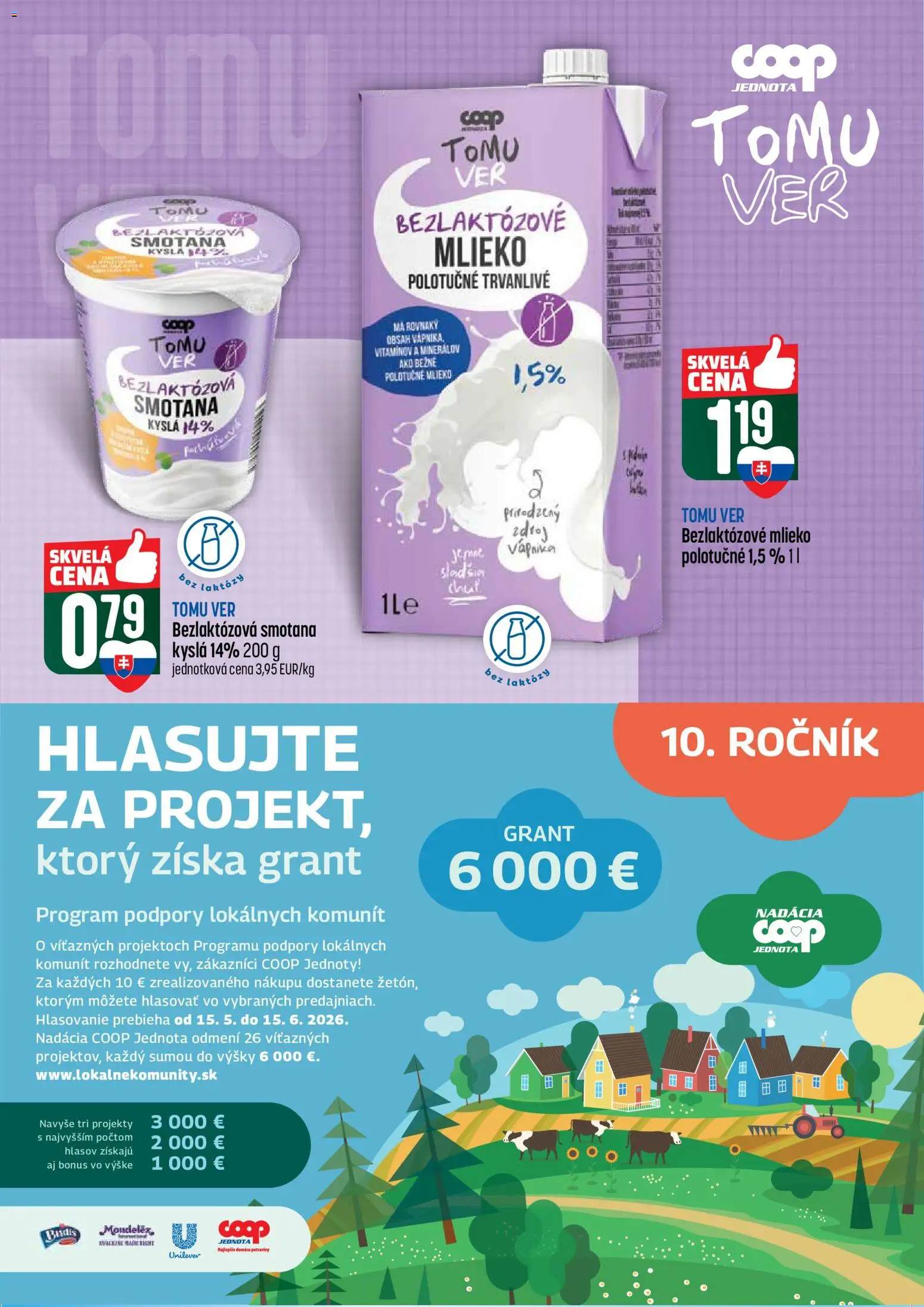 Nové COOP Jednota akcie – leták je platný od 04.06.2026 | Strana: 31 | Produkty: Mlieko, Smotana, Bezlaktózové mlieko