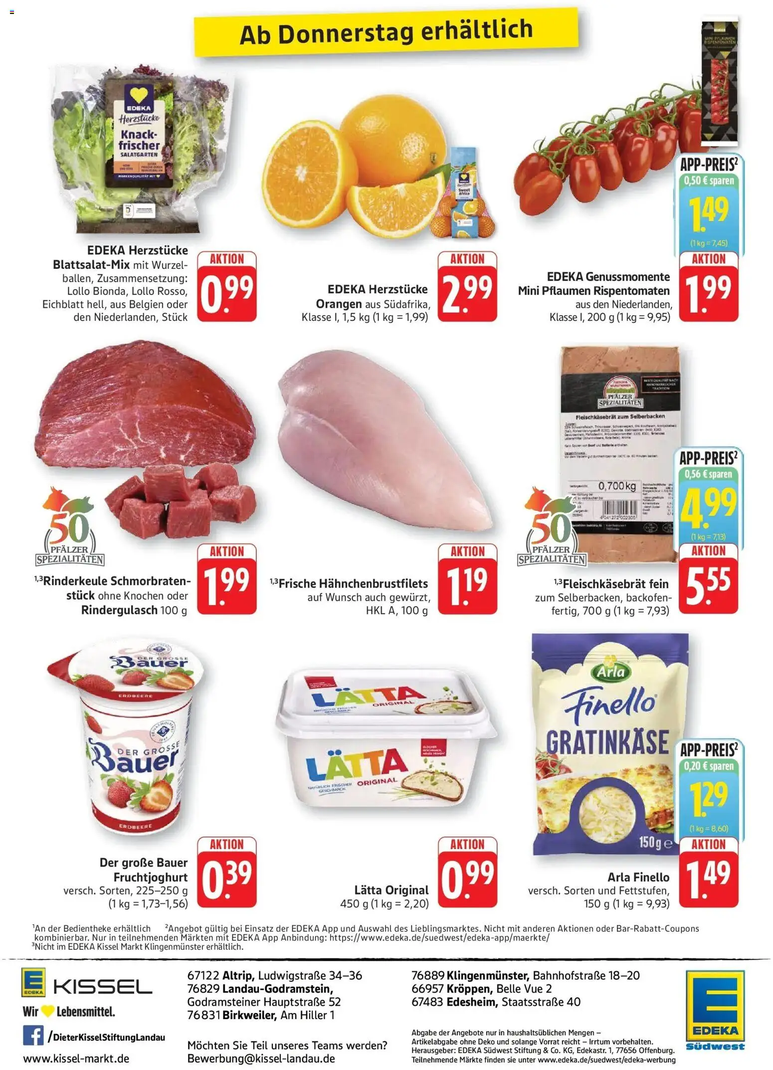 Edeka Prospekt Kröppen (ab 12.10.2026) » Angebote Online | Seite: 10 | Produkte: Pflaumen, Orangen, Fruchtjoghurt, Backofen