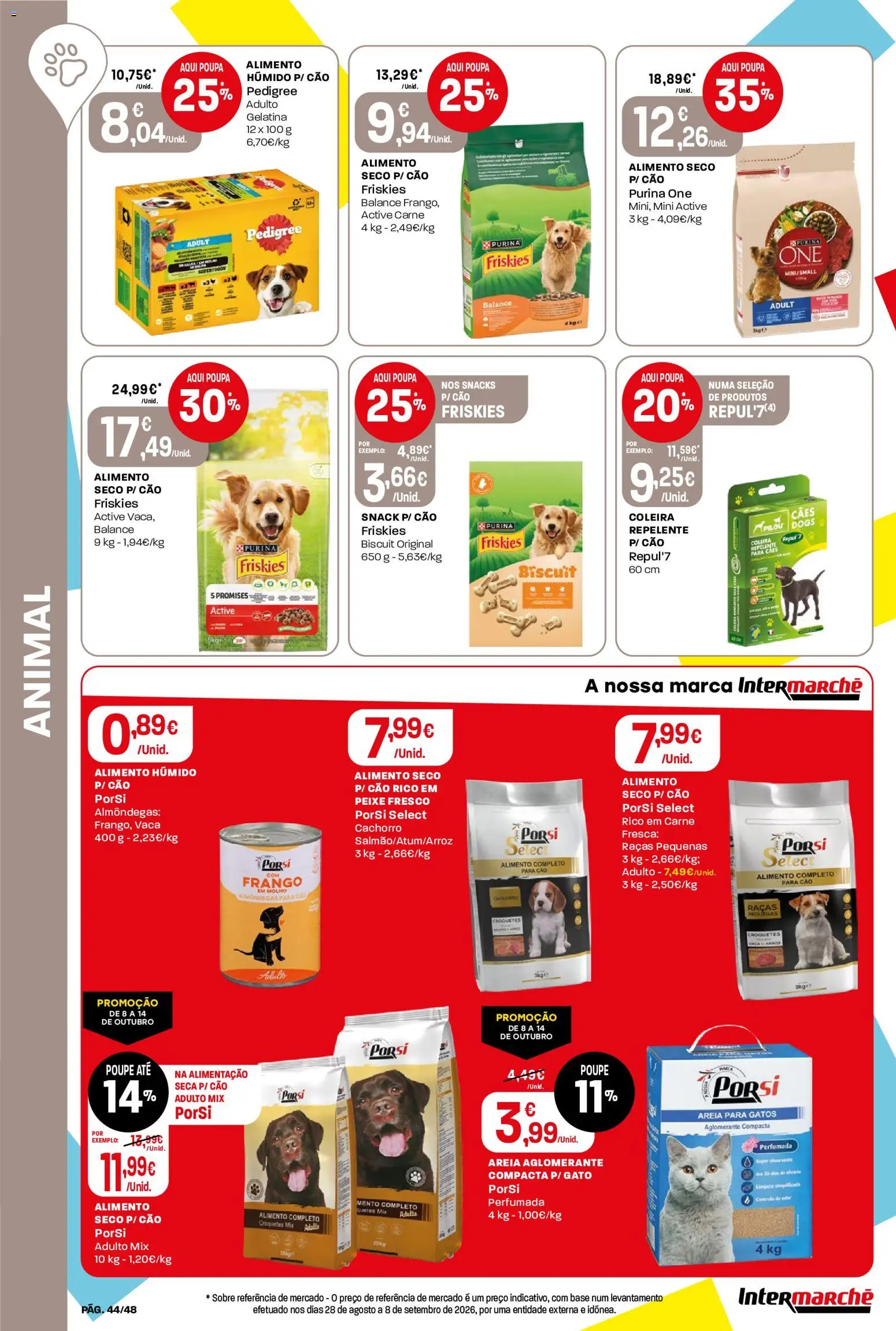 Intermarché folheto │ válido de 08/10/2026 | Página: 44 | Produtos: Purina one, Croquetes, Base, Peixe