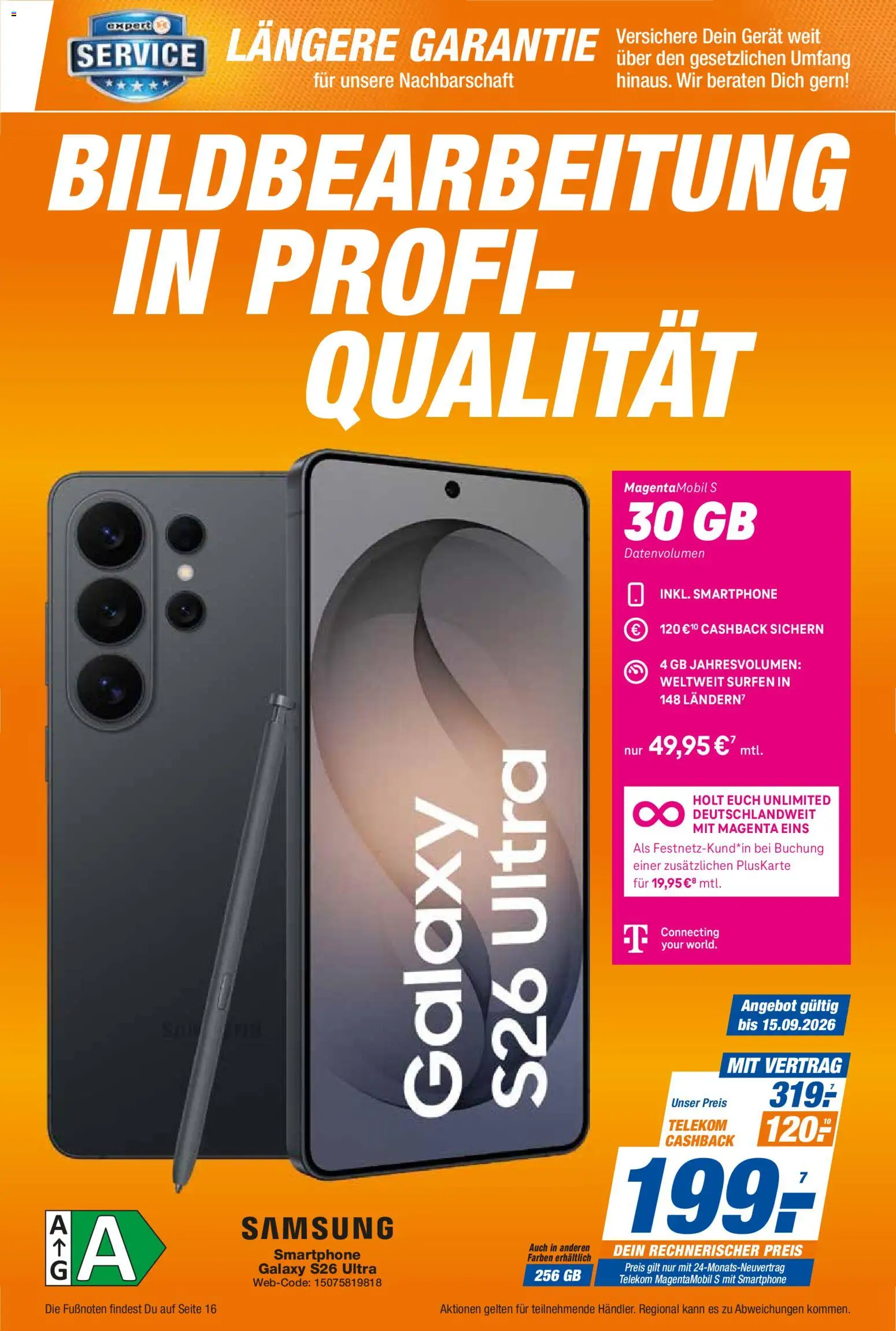 Expert Telekommunikations-Highlights im September – gültig ab 01.09.2026 | Seite: 7 | Produkte: Samsung, Smartphone
