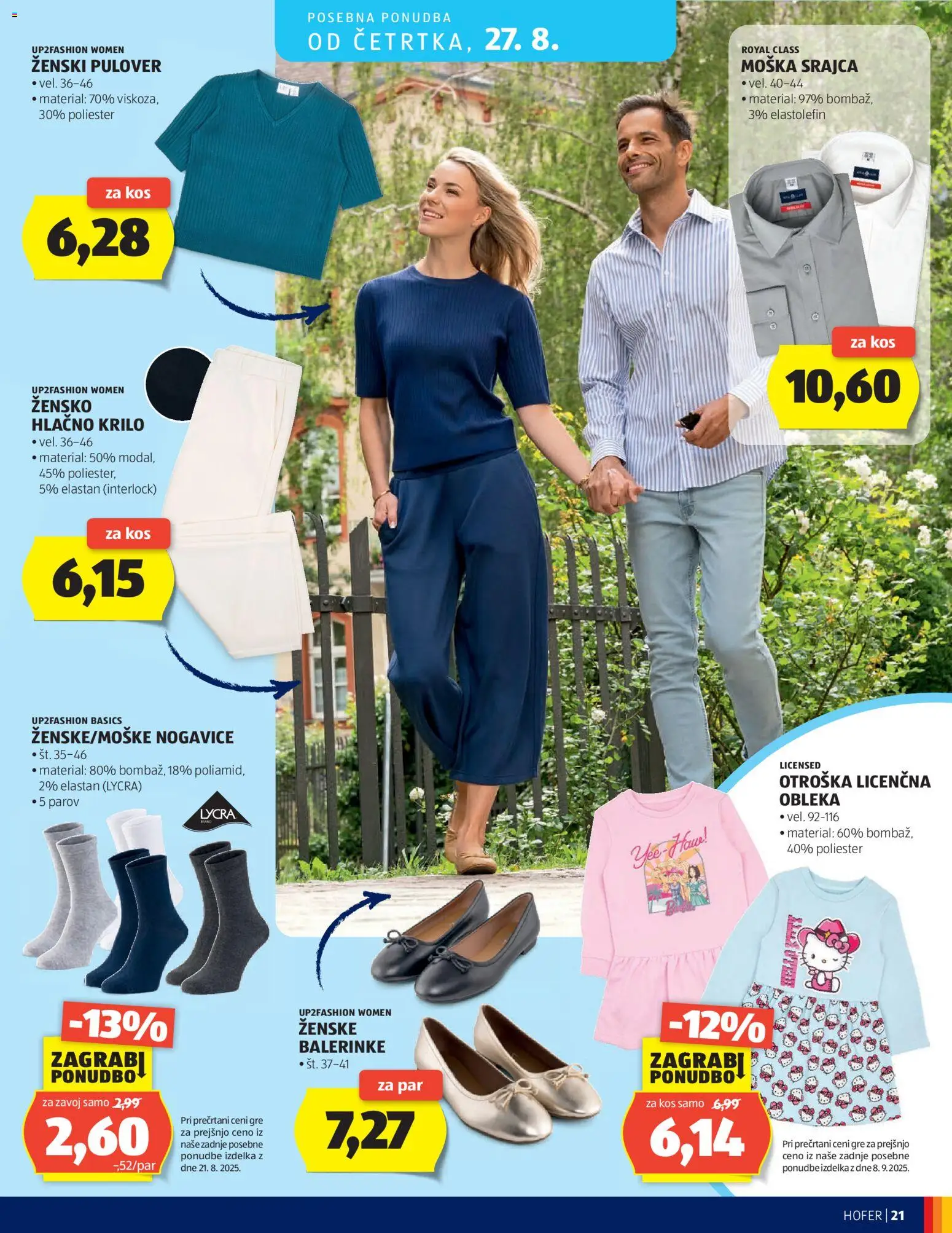 Hofer SI katalog | vrijedi od 19.08.2026 | Stranica: 21 | Proizvodi: Zavoj, Balerinke