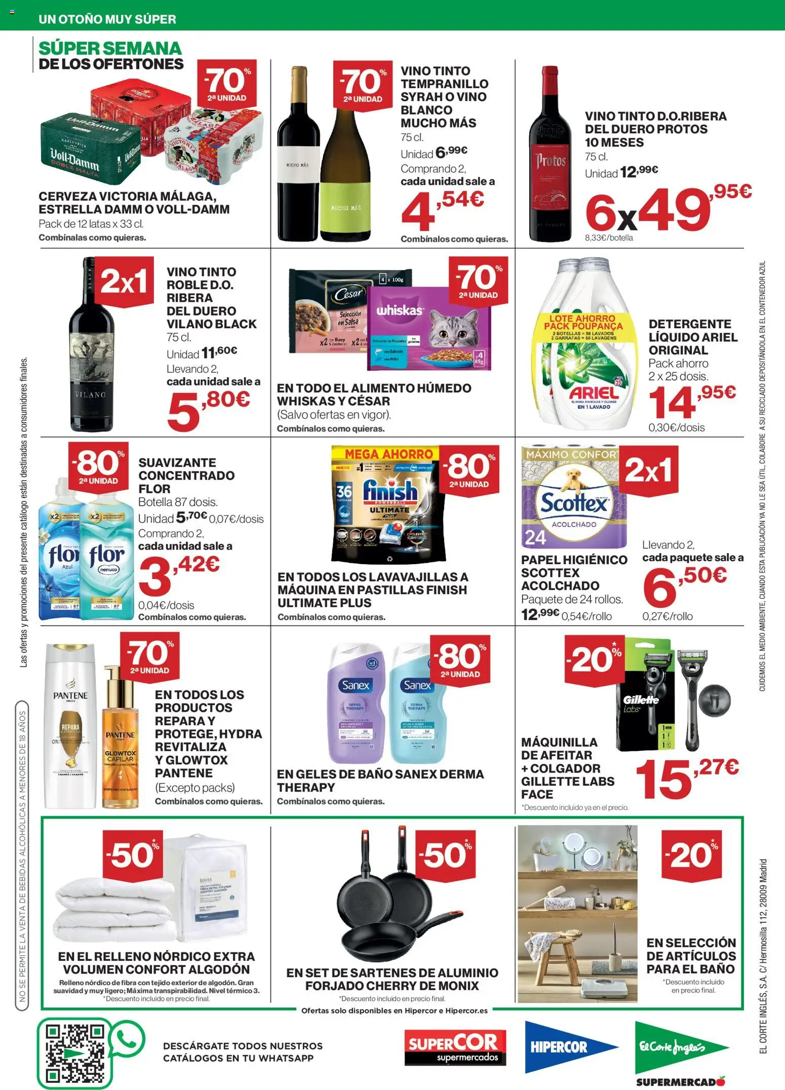 Hipercor - Semana de los Ofertones │ válido desde el 15/10/2026 | Página: 4 | Productos: Cápsulas, Papel higienico, Salmón, Suavizante