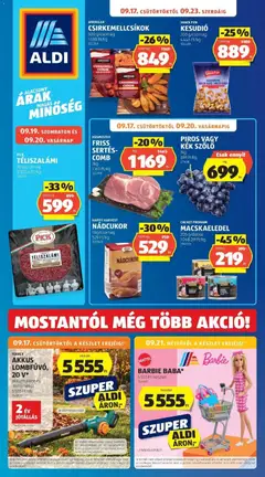 Aldi aktuális akciós újság - amely érvényes a következő dátumtól: 2026.09.17.