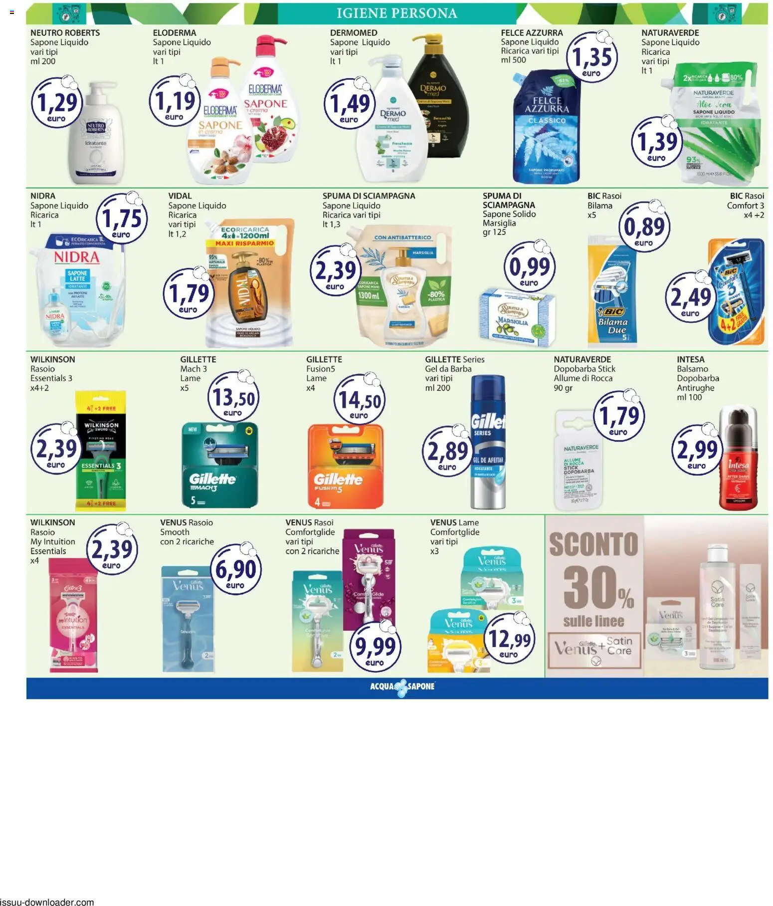 Volantino Acqua e Sapone del 18.06.2026 | Pagina: 10 | Prodotti: Balsamo, Crema, Rasoio, Latte