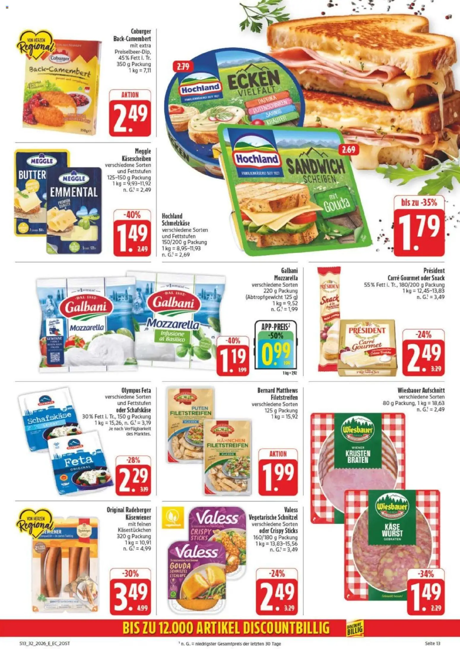 Edeka Prospekt Leipzig – gültig ab 03.08.2026 | Seite: 17 | Produkte: Hahnchen, Gouda, Schnitzel, Schafskase