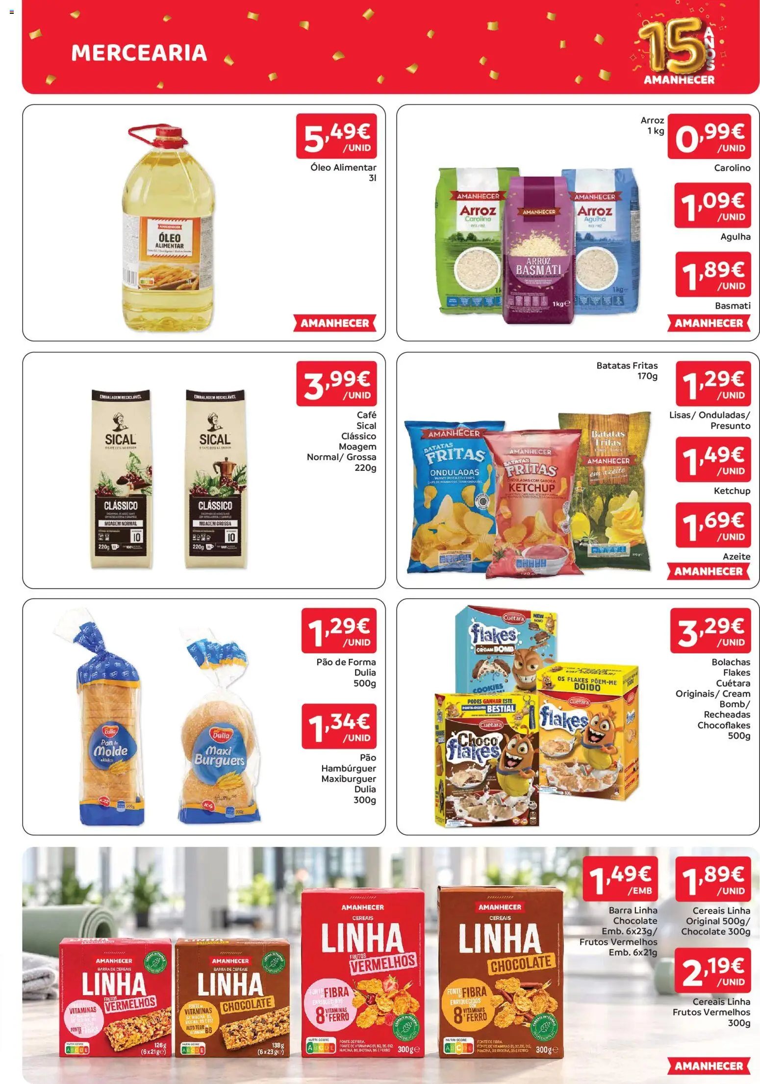 Amanhecer folheto │ válido de 15/10/2026 | Página: 10 | Produtos: Pão de forma, Bolachas, Hambúrguer, Café