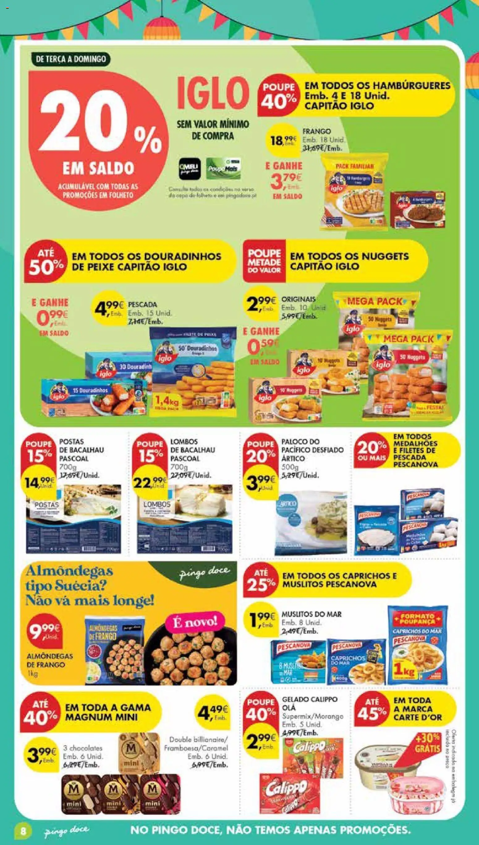 Pingo Doce Poupe Esta Semana Madeira │ válido de 09.06.2026 | Página: 8 | Produtos: Bacalhau, Frango, Pescada, Peixe