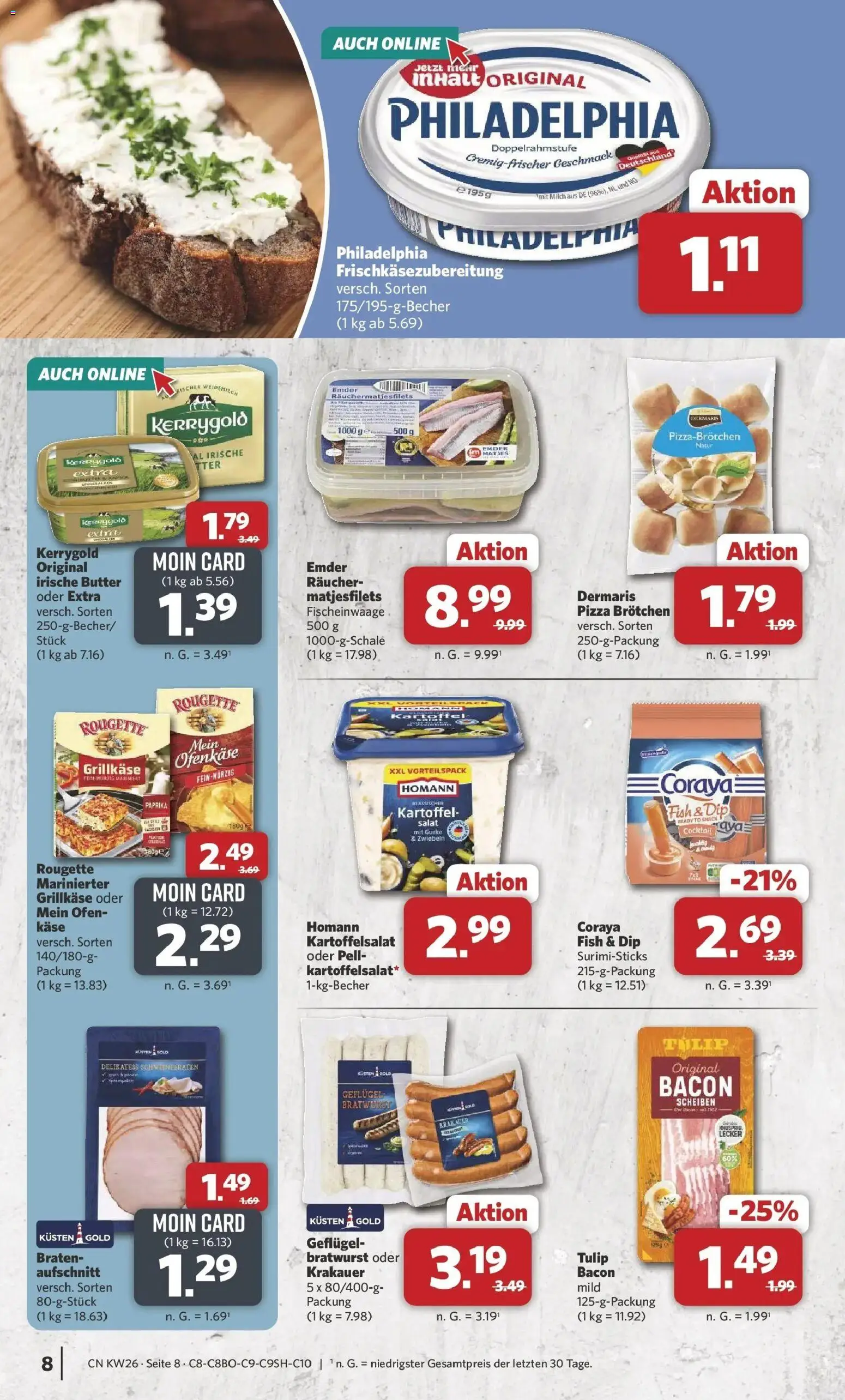 Combi Prospekt Steinhagen – gültig ab 22.06.2026 | Seite: 8 | Produkte: Ofen, Milch, Bratwurst, Paprika