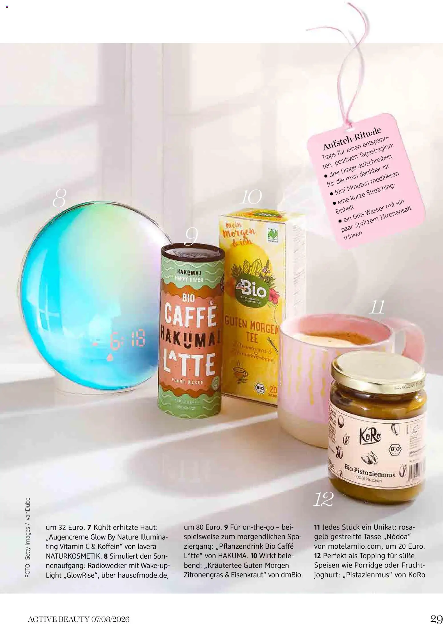 dm drogerie markt Active Beauty Magazin 07,08/2026 gültig ab 01.08.2026 | Seite: 29 | Produkte: Wasser, Joghurt