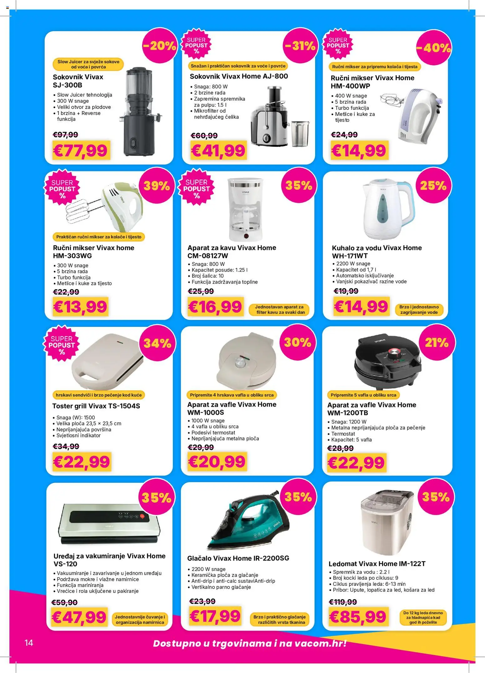 Vacom katalog | vrijedi od 05.10.2026 | Stranica: 14 | Proizvodi: Sokovnik, Košara, Led, Termostat
