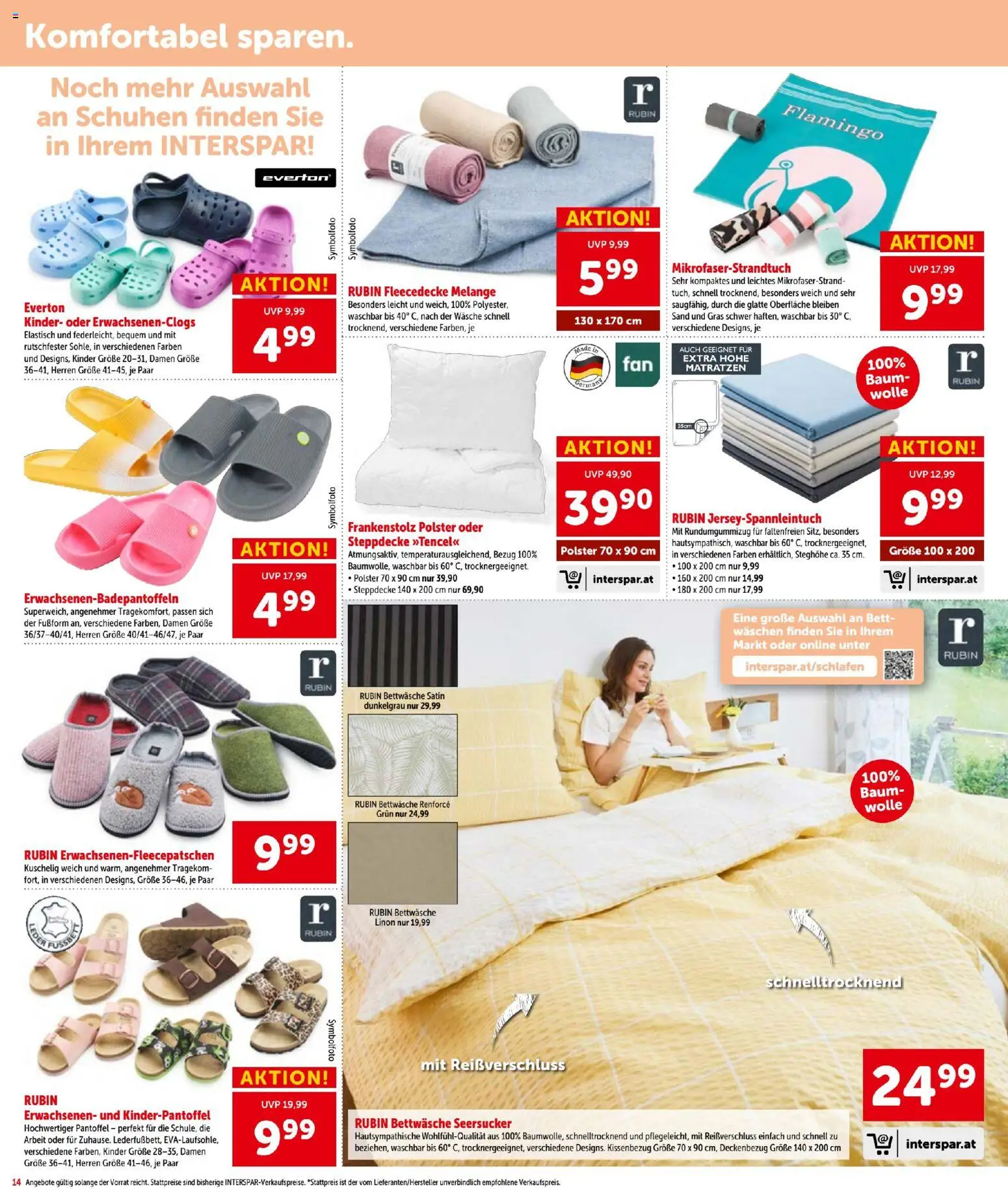 Interspar - Flugblatt gültig ab 06.08.2026 | Seite: 14 | Produkte: Bett