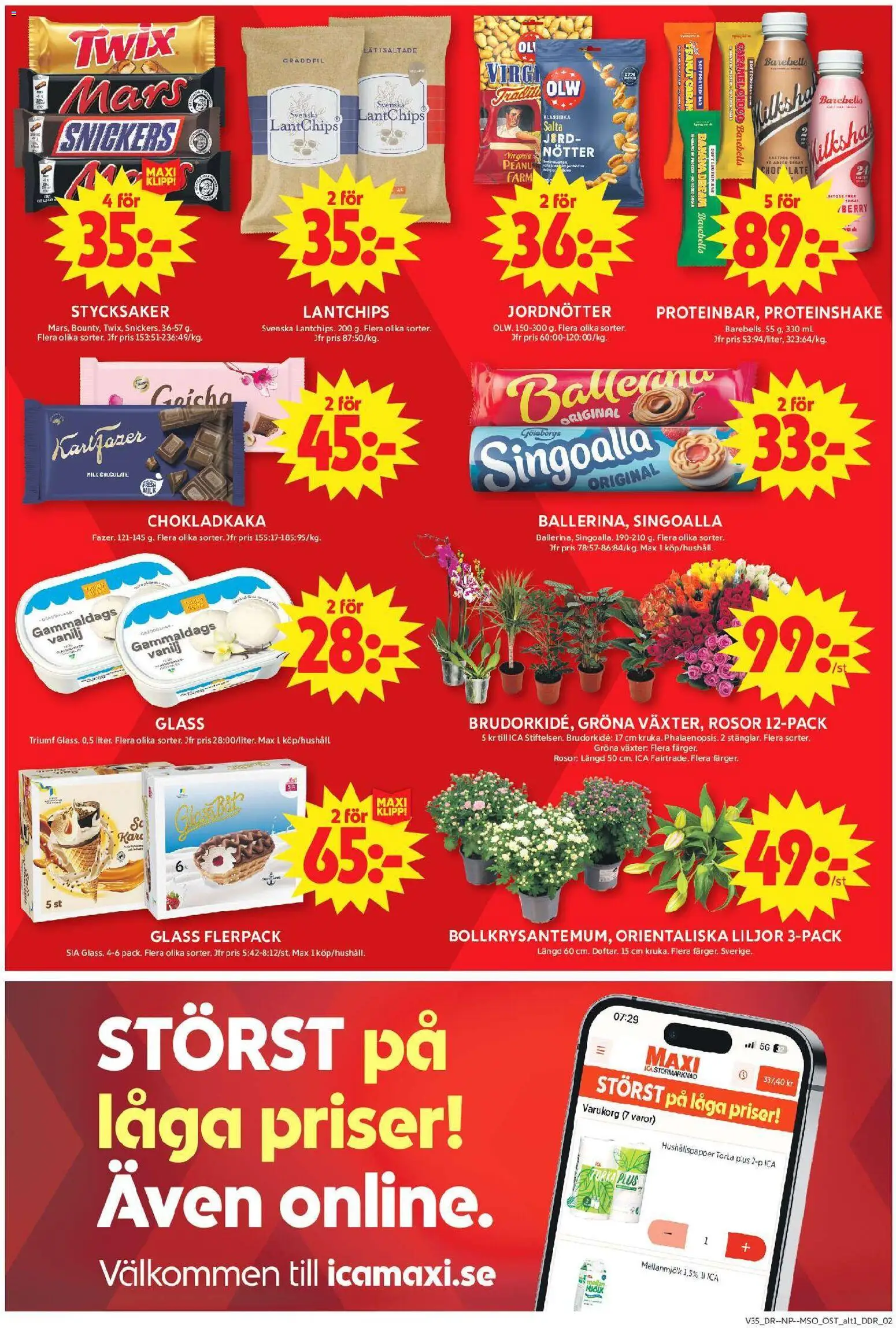 ICA Maxi reklamblad aktuell från 24/08/2026 | Sida: 9 | Produkter: Hushållspapper, Jordnötter, Chips, Gräddfil