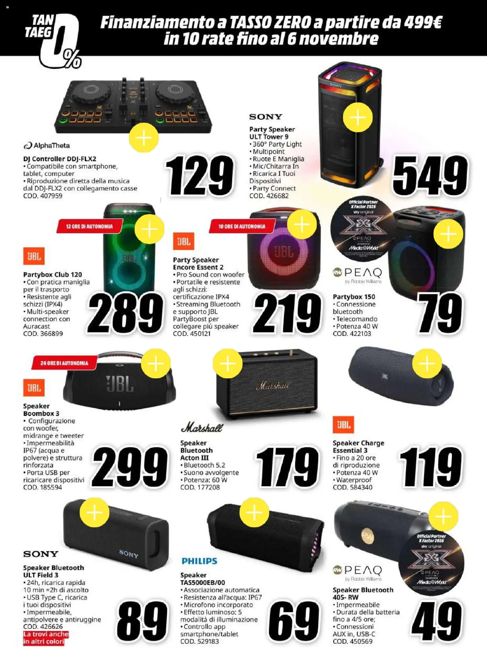 Volantino Media World del 30/10/2026 | Pagina: 18 | Prodotti: Telecomando, Acqua, Computer, USB
