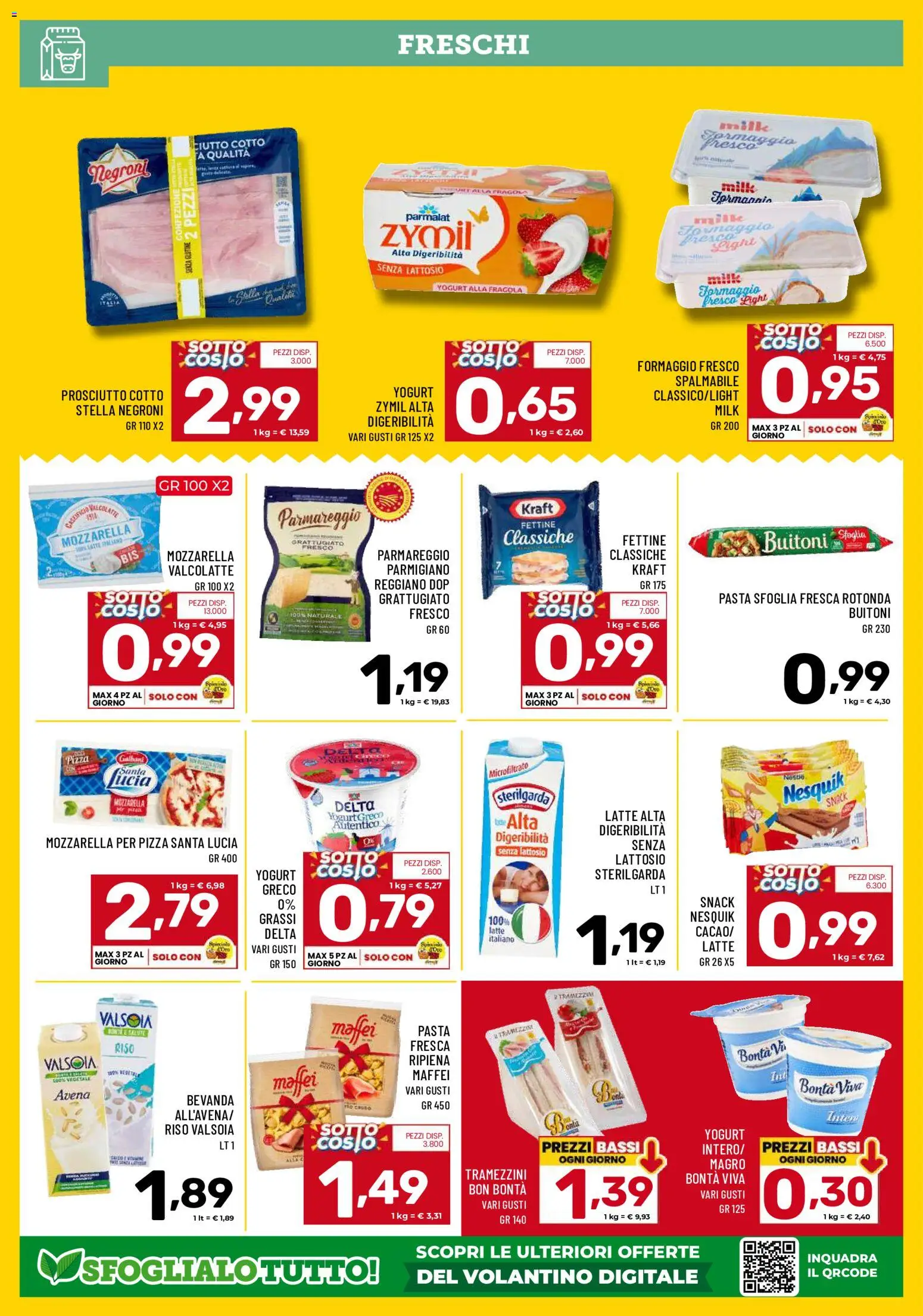 Volantino Il Centesimo del 23/10/2026 | Pagina: 6 | Prodotti: Pizza, Mozzarella, Prosciutto, Senza lattosio