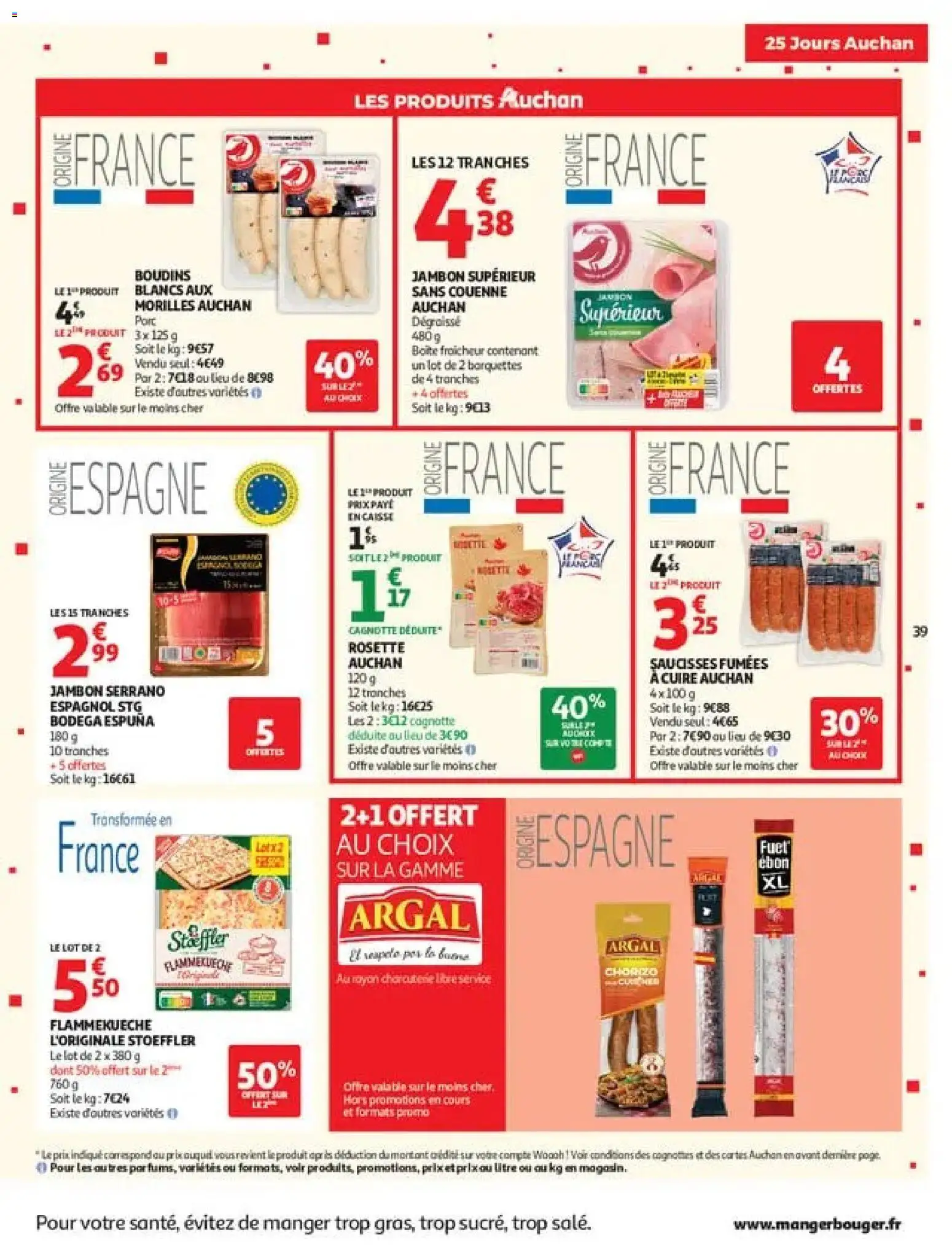 {H1} | Page: 39 | Produits: Chorizo, Boudins blancs, Rosette, Flammekueche