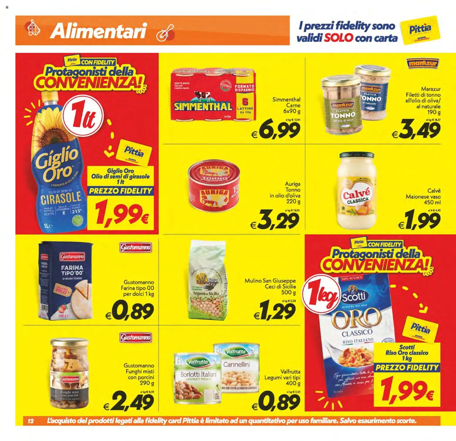 Volantino SuperConveniente del 23/10/2026 | Pagina: 12 | Prodotti: Olio di semi, Riso, Farina, The