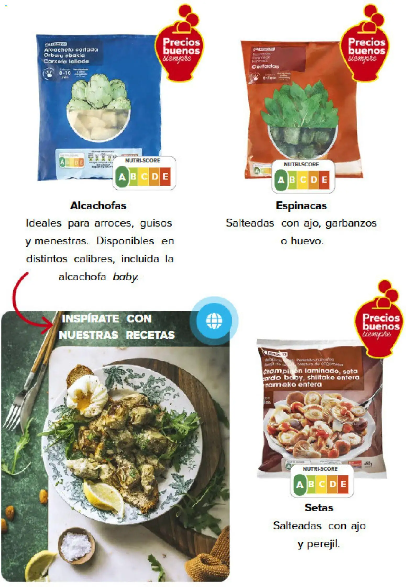 Caprabo Revista │ válido desde el 01/10/2026 | Página: 36 | Productos: Setas, Ajo, Espinacas