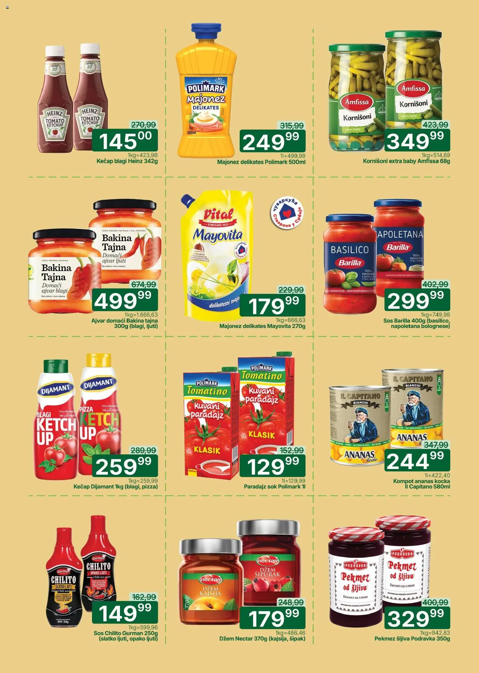Univerexport katalog - važi od 13.04.2026 | Strana: 14 | Proizvode: Kečap, Kompot, Podravka, Šljiva