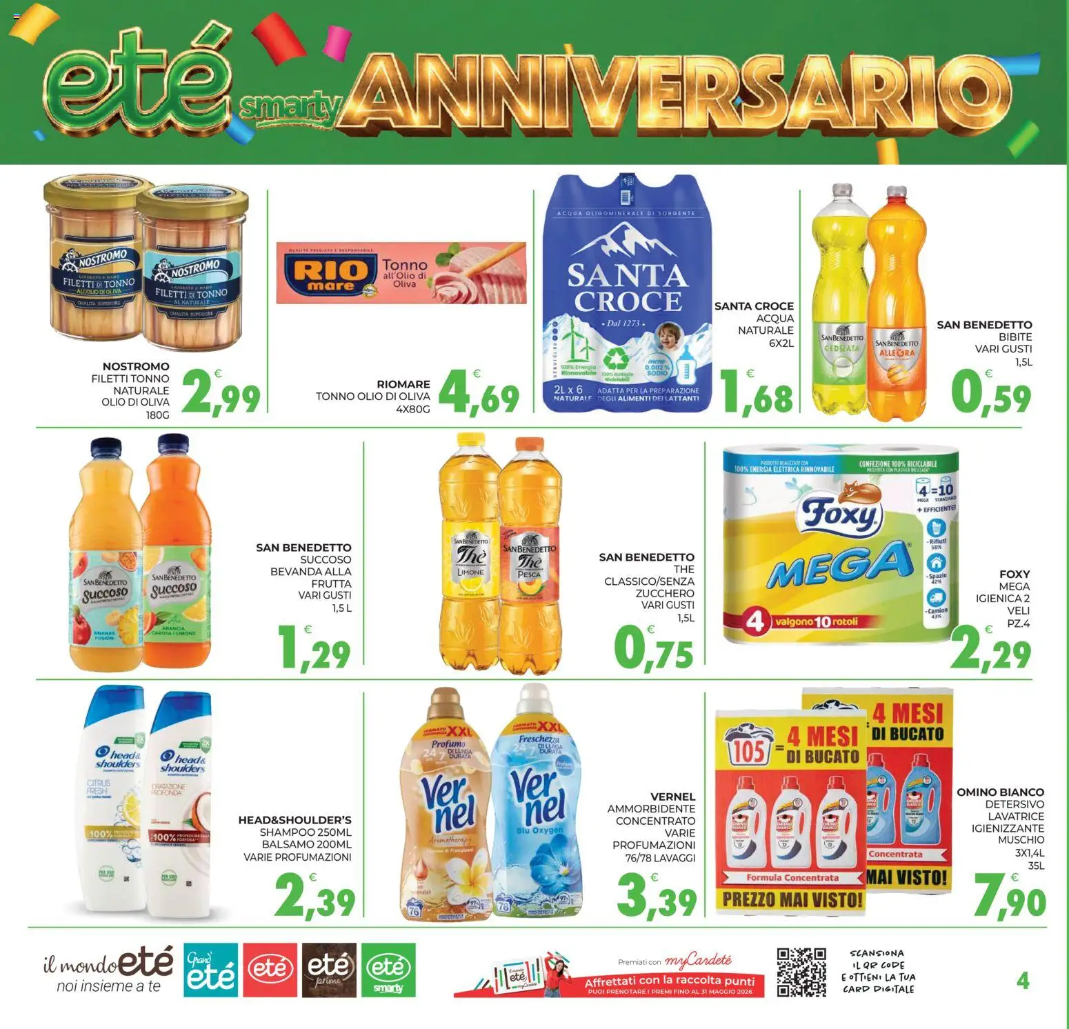 Volantino Eté del 22.05.2026 | Pagina: 4 | Prodotti: Shampoo, Balsamo, Ammorbidente, Limone