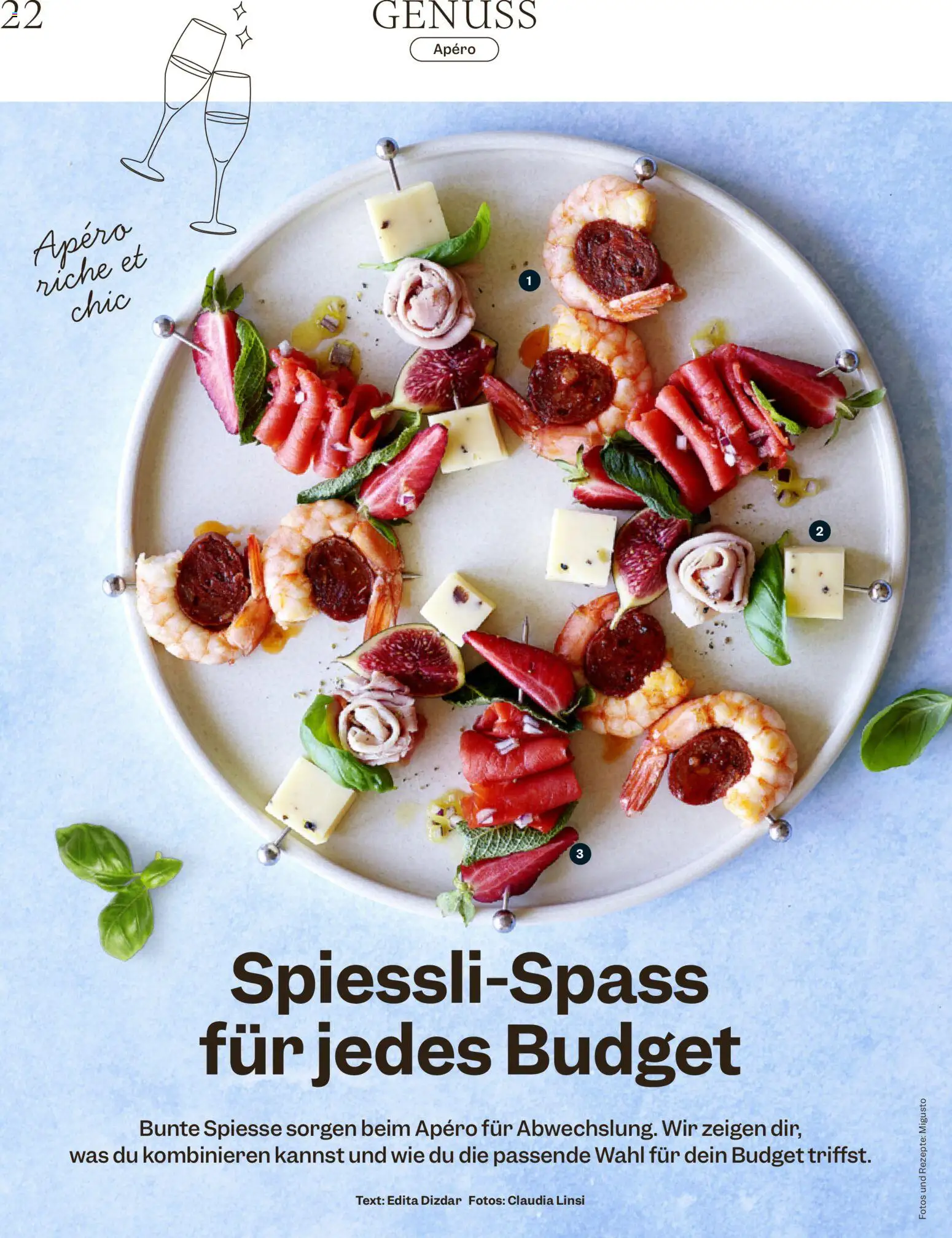 Migros aktionen Magazin – gültig ab 24.06.2026 | Seite: 22 | Produkte: Spieße