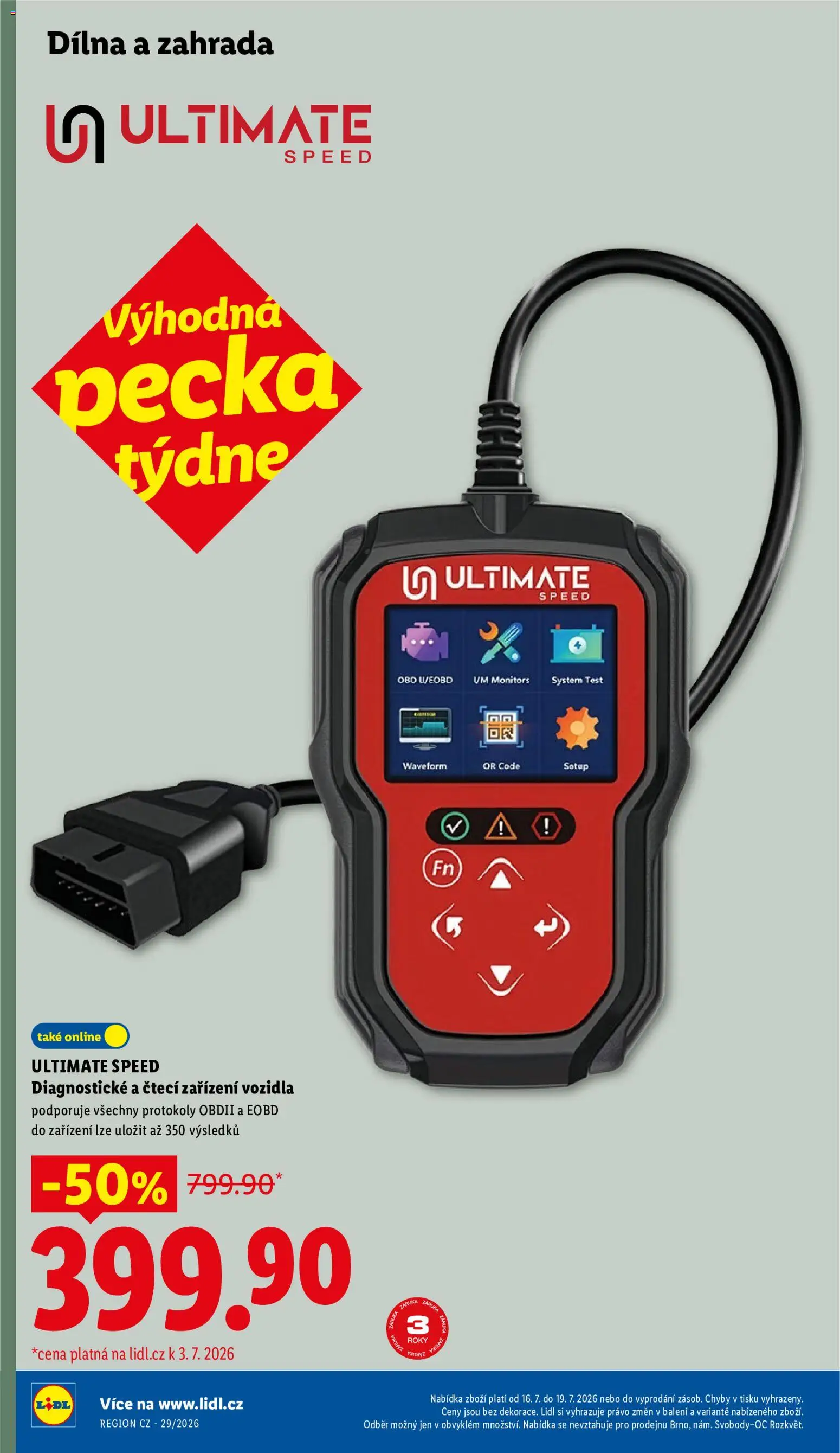 Lidl leták od 16.07.2026 | Strana: 12 | Produkty: Test, Zahrada, Ultimate Speed