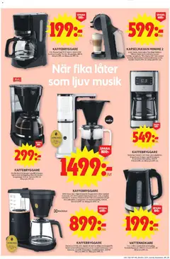 ICA Maxi erbjudanden - Förhandsvisning av reklamblad från butik ICA Maxi aktuell från 21/09/2026 | Sida: 28 | Produkter: Kaffebryggare, Vattenkokare, Vatten, Kapselmaskin