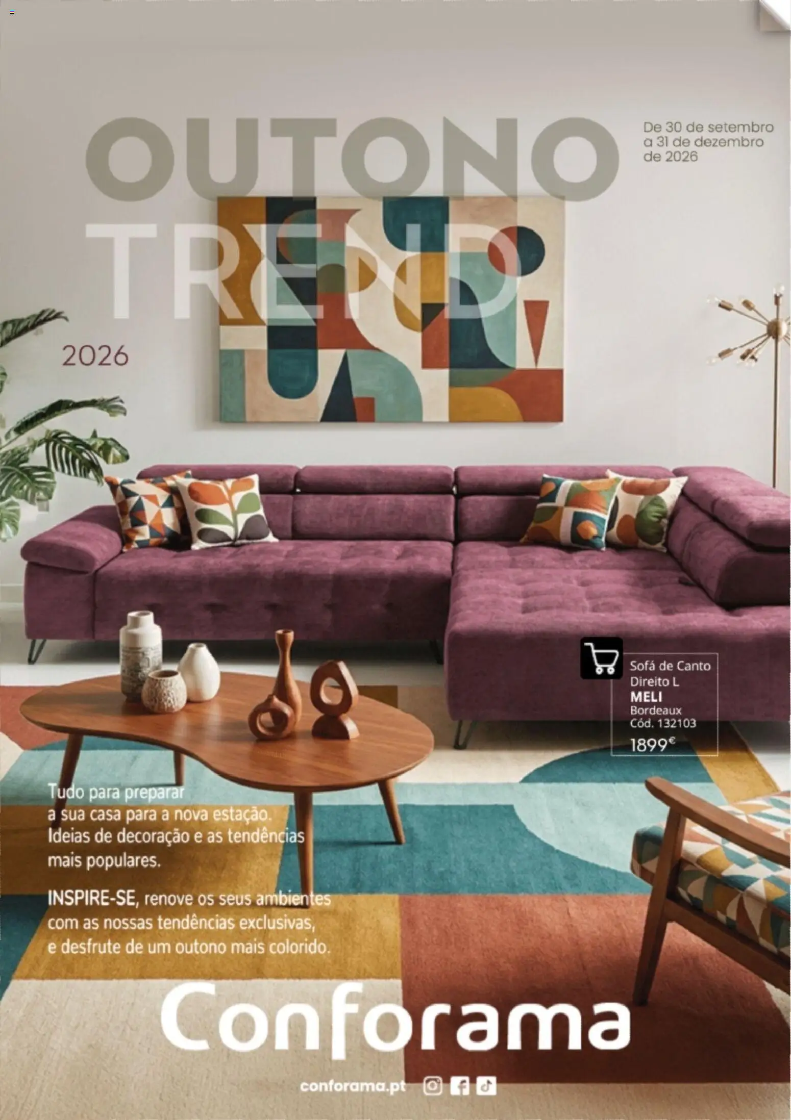 Conforama Outono Trend │ válido de 30/09/2026 | Página: 1 | Produtos: Sofá, Decoração