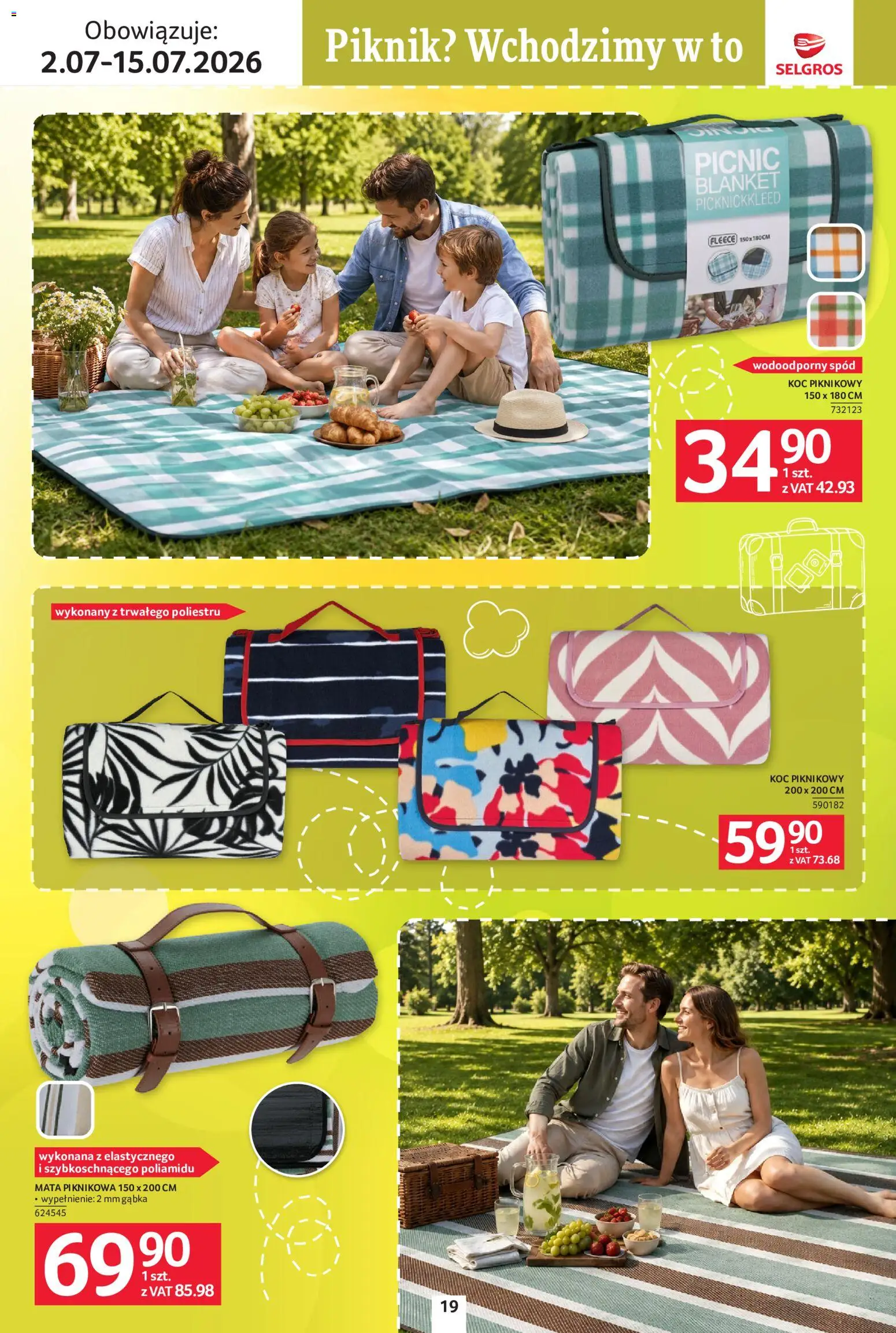 Selgros cash&carry gazetka - Urlop od 02.07.2026 | Strona: 19 | Produkty: Koc, Gąbka