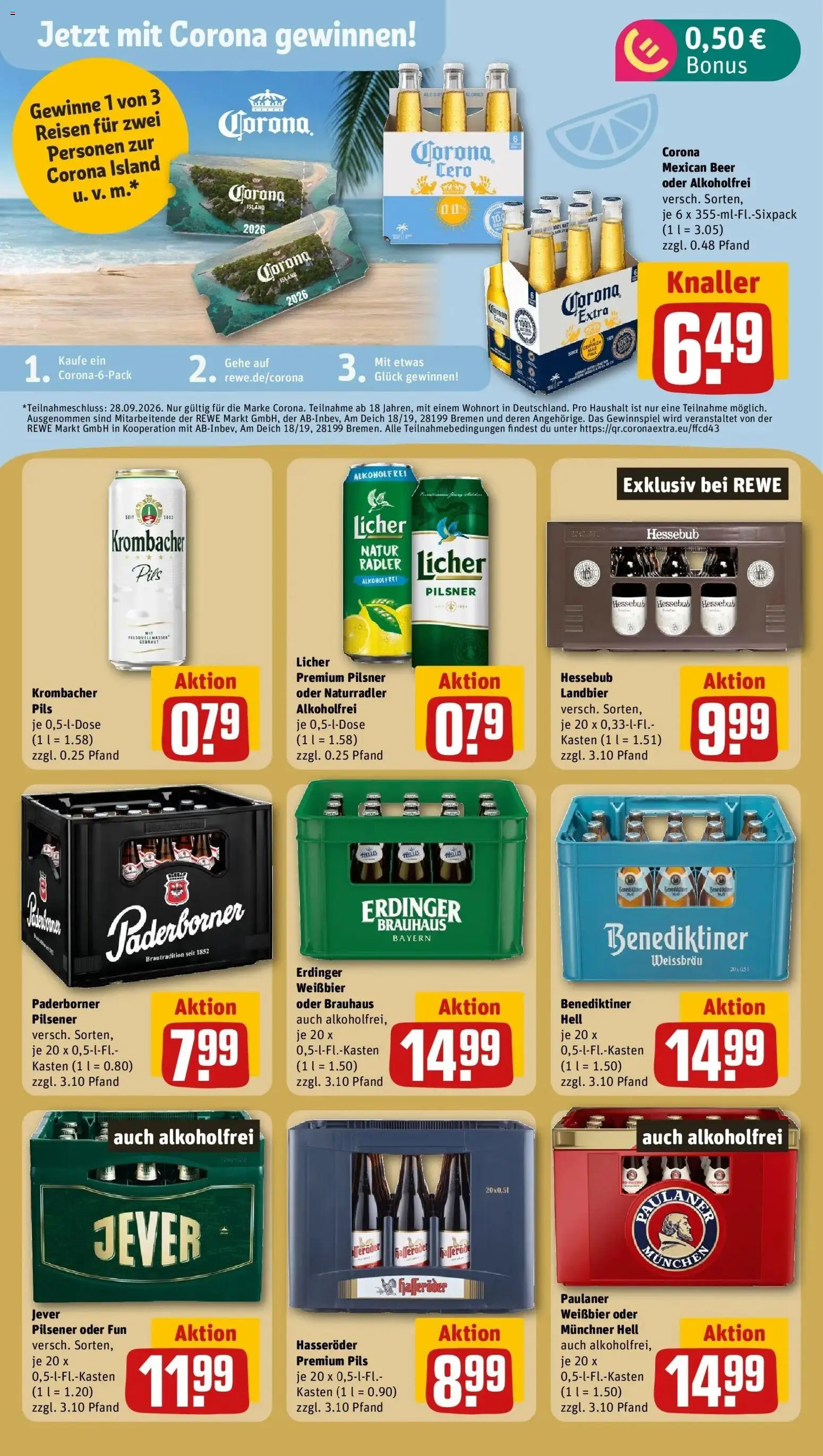 Rewe Prospekt Eschau – gültig ab 27.07.2026 | Seite: 21 | Produkte: Erdinger, Weißbier, Pils, Paulaner