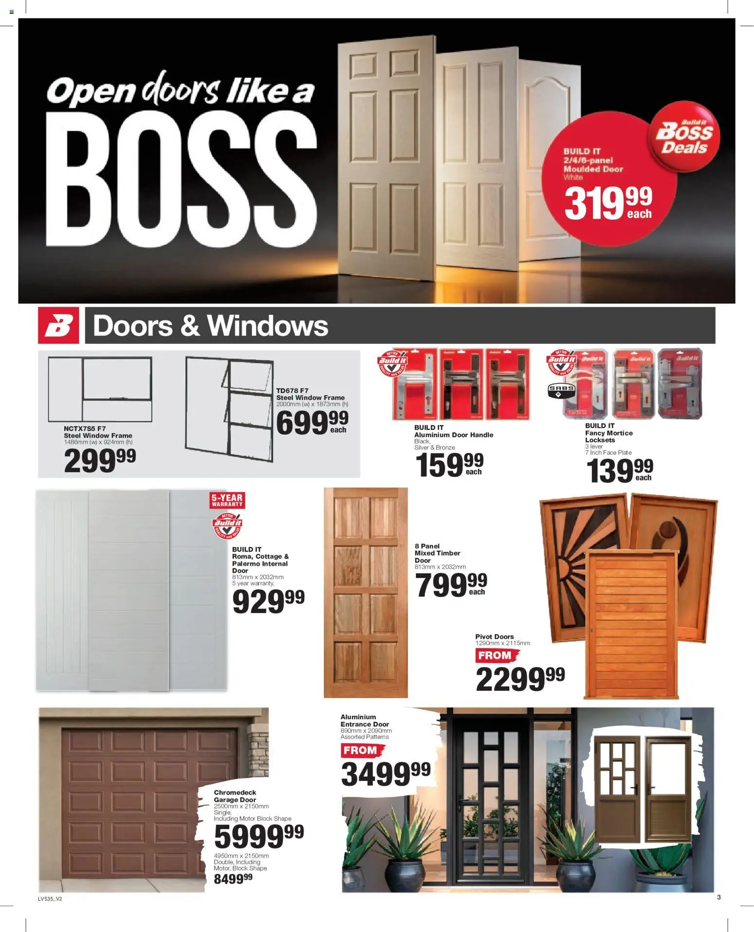 New Build It catalogue – valid from 24/06/2026 | Page: 3 | Products: Frame, Plate, Internal door