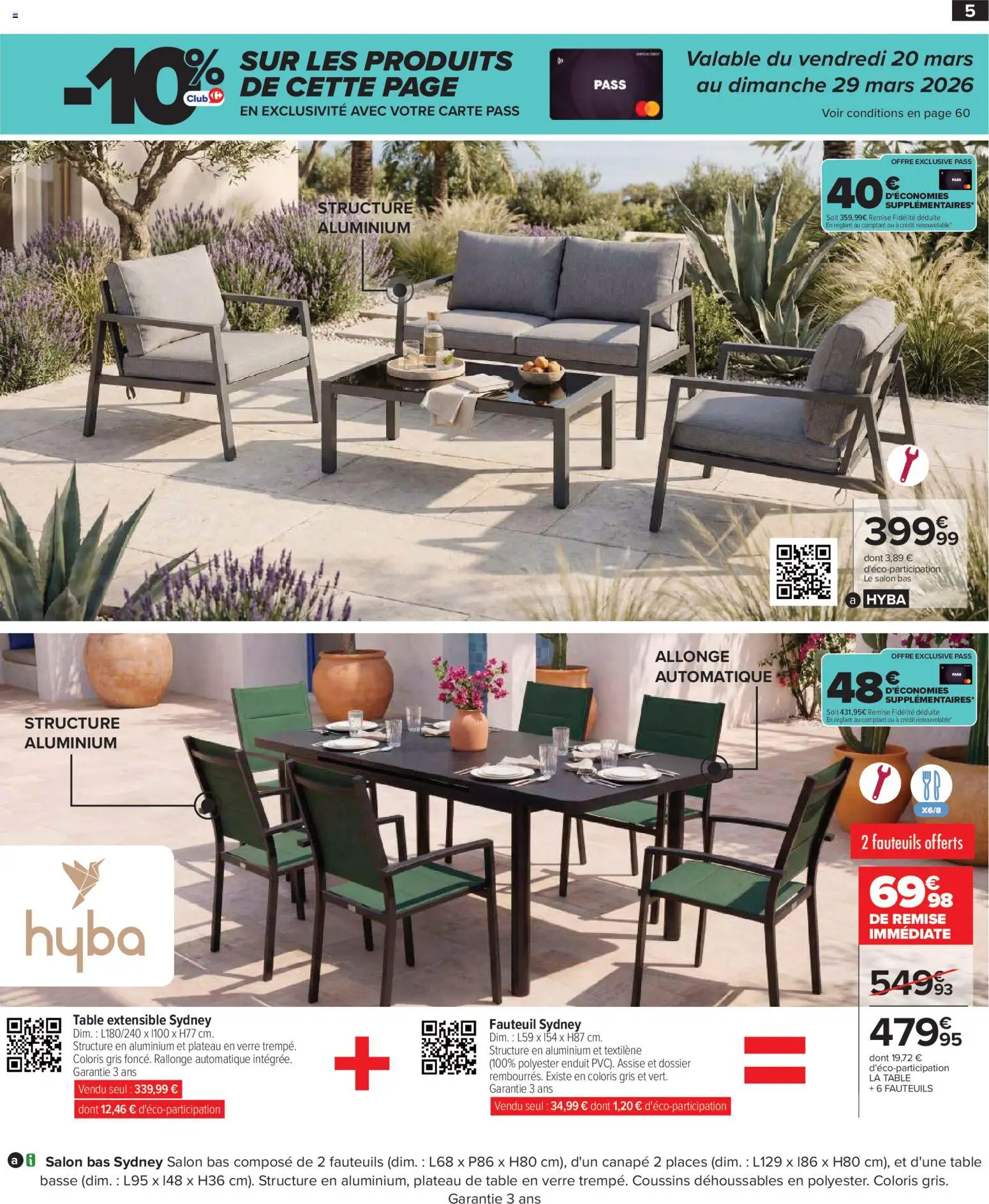 {H1} | Page: 5 | Produits: Plateau, Table extensible, Canapé, Table
